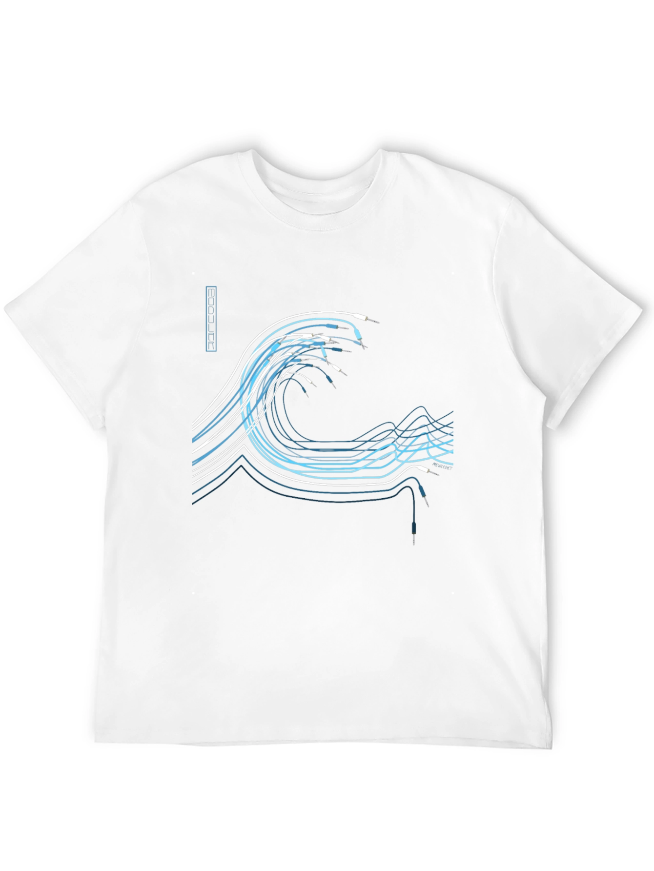 Wave Design Black Graphic Tee