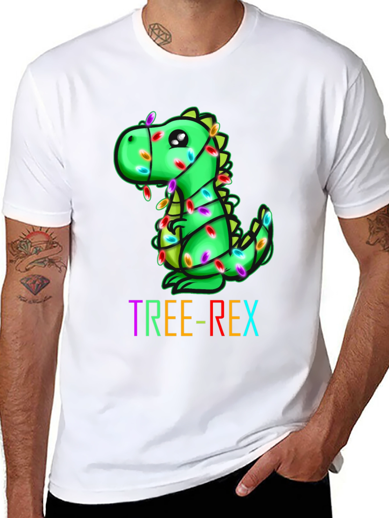 Tree-Rex Christmas T-Shirt - Dinosaur Holiday Tee