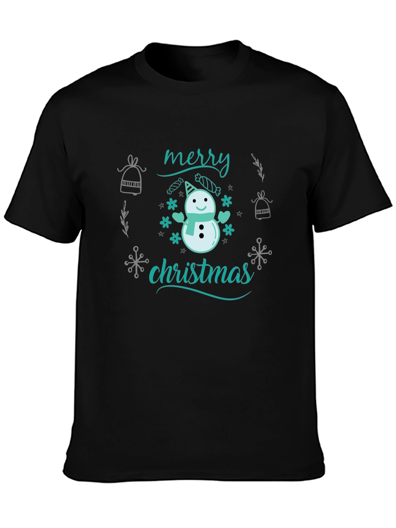 Merry Christmas Snowman Tee - Holiday Gift