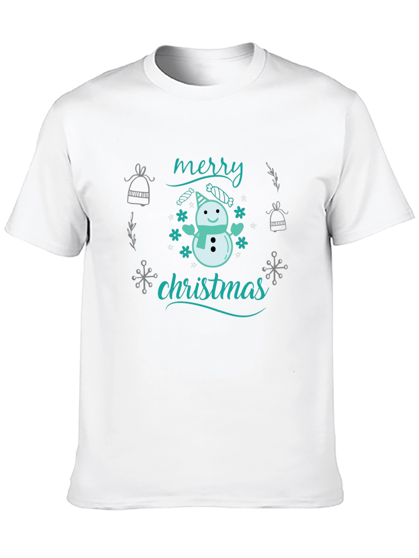 Merry Christmas Snowman Tee - Holiday Gift