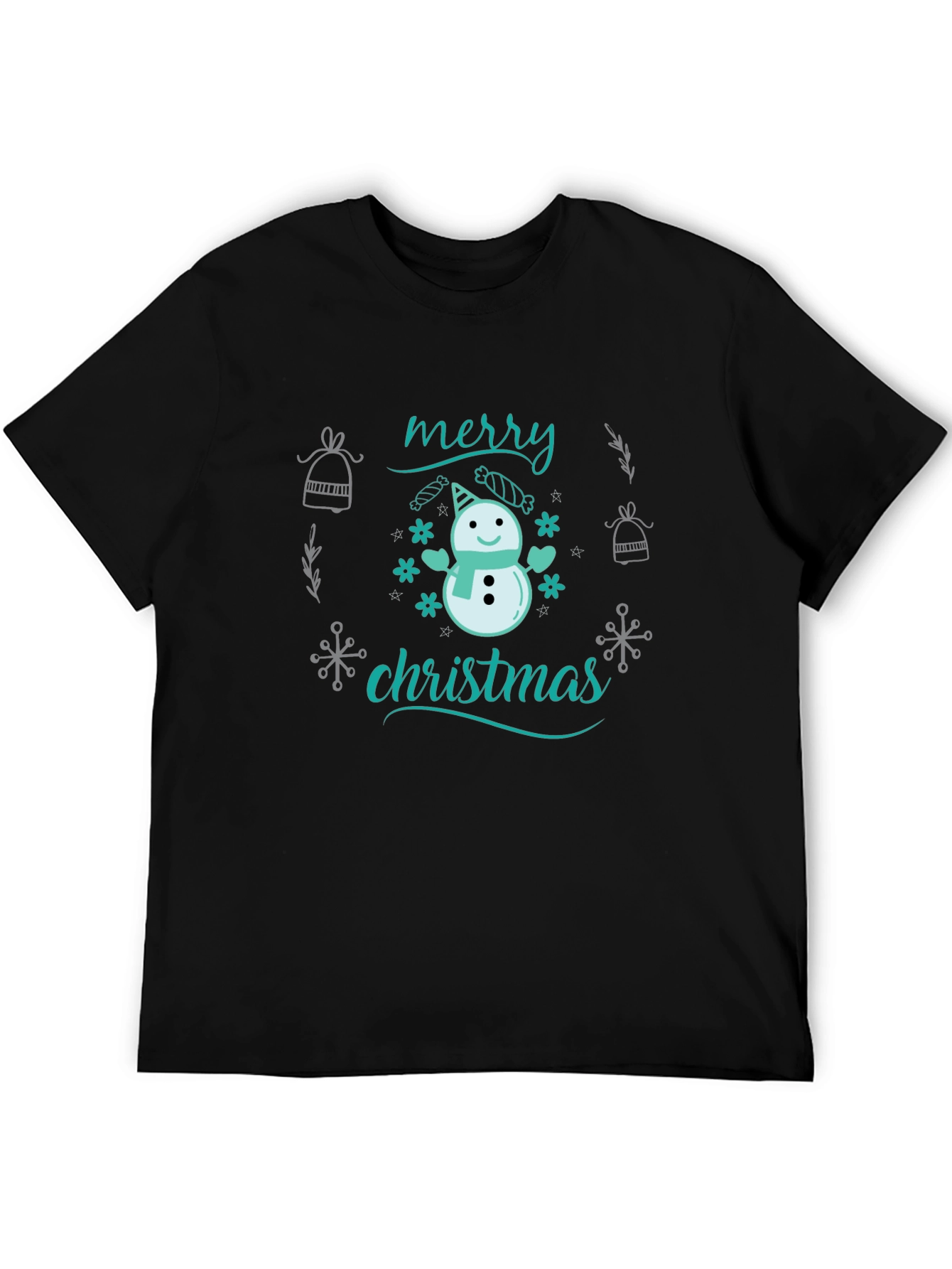 Merry Christmas Snowman Tee - Holiday Gift