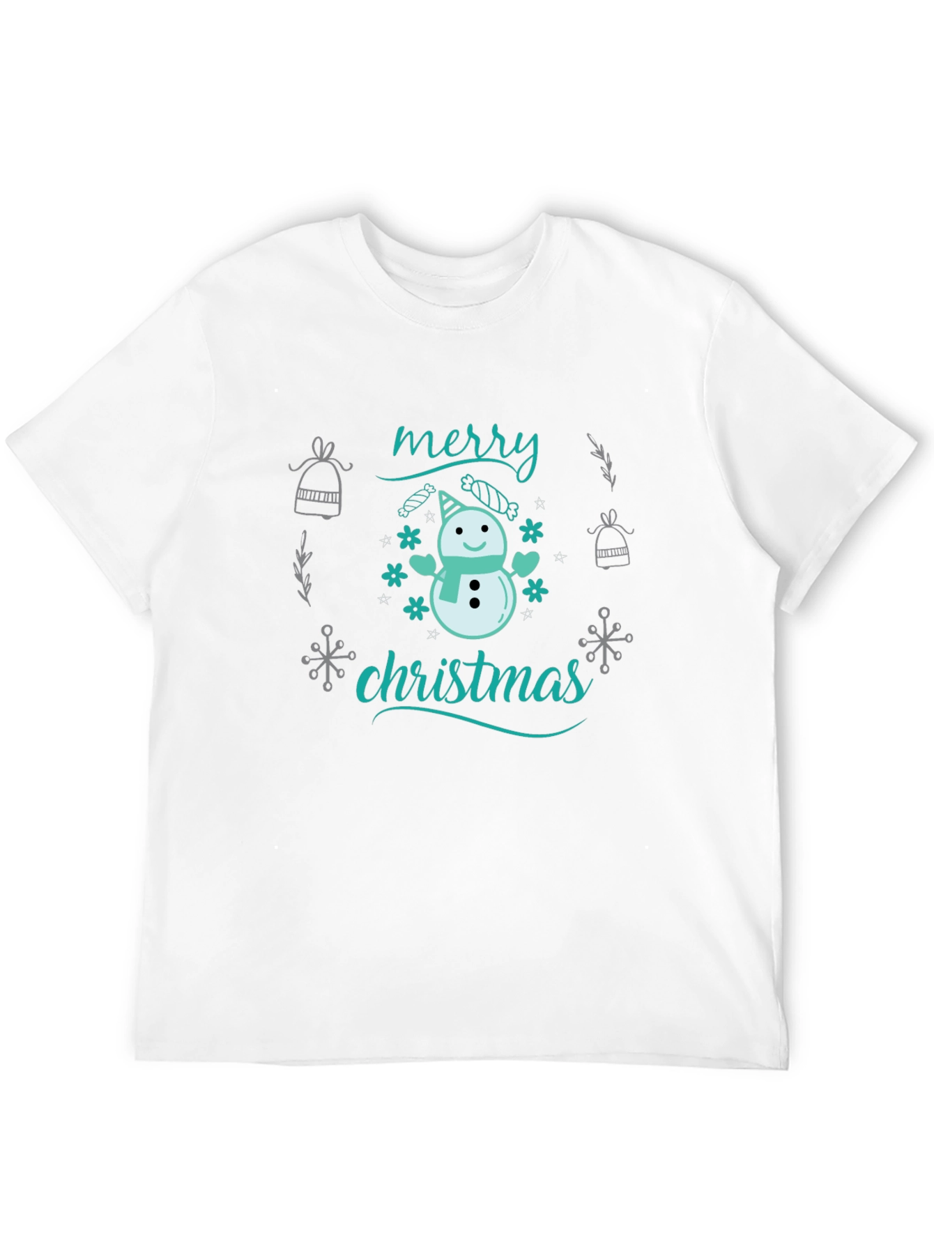 Merry Christmas Snowman Tee - Holiday Gift