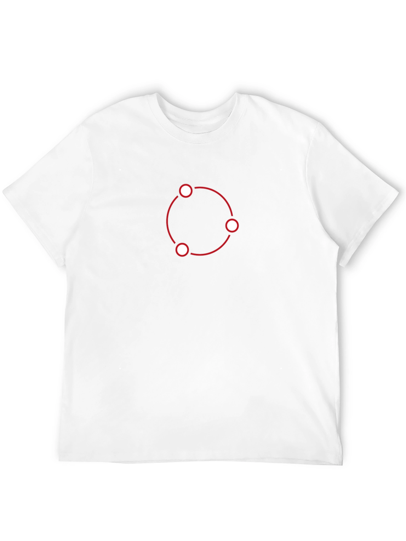 Minimalist Circle Pattern Black T-Shirt