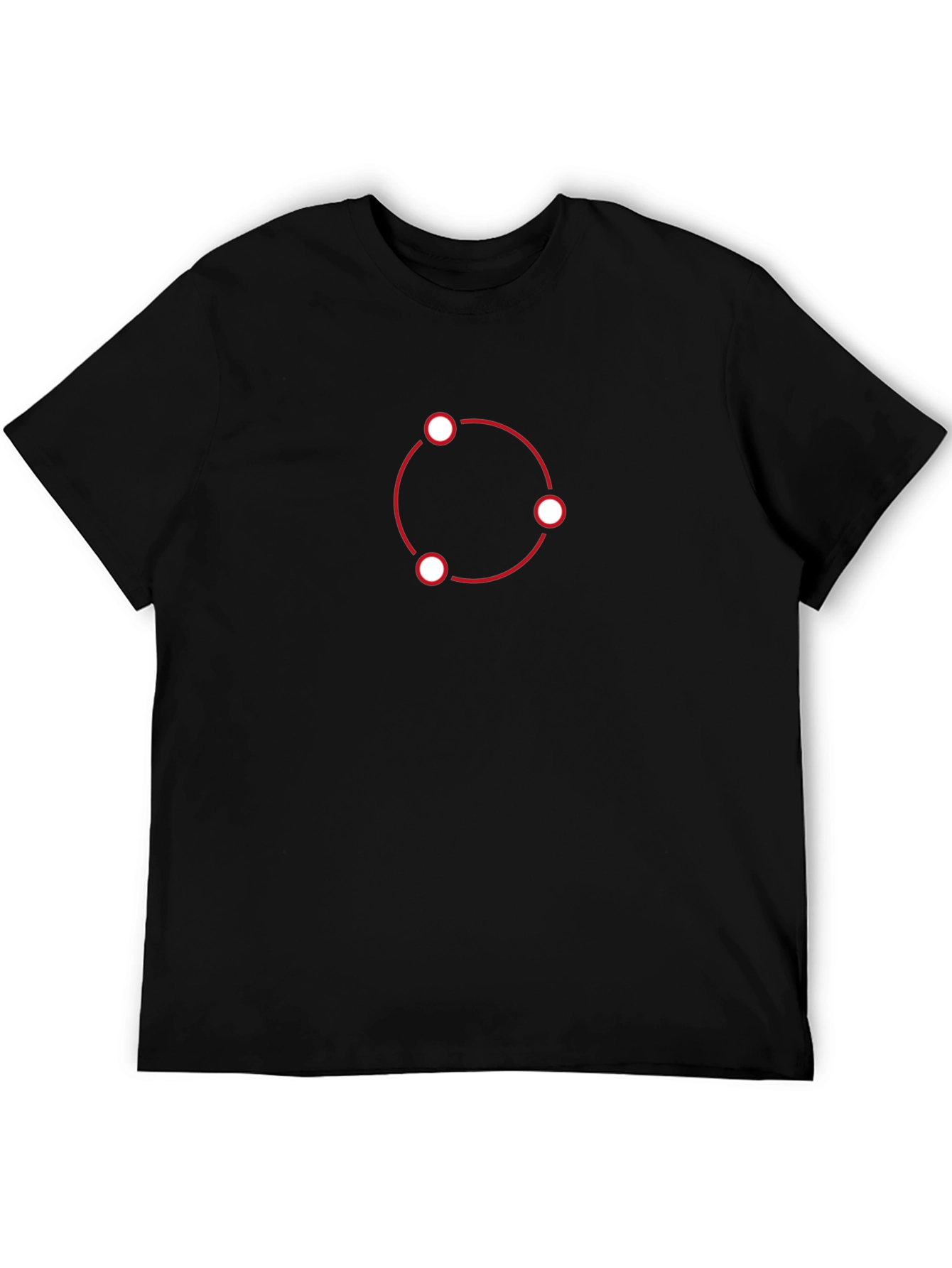 Minimalist Circle Pattern Black T-Shirt