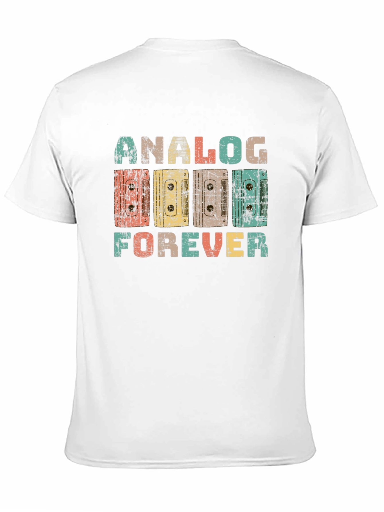 Analog Forever Retro Cassette Tape Graphic T-Shirt