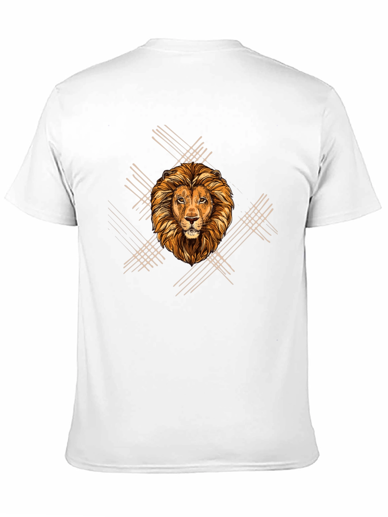 Lion Graphic Print Mens Black T-Shirt