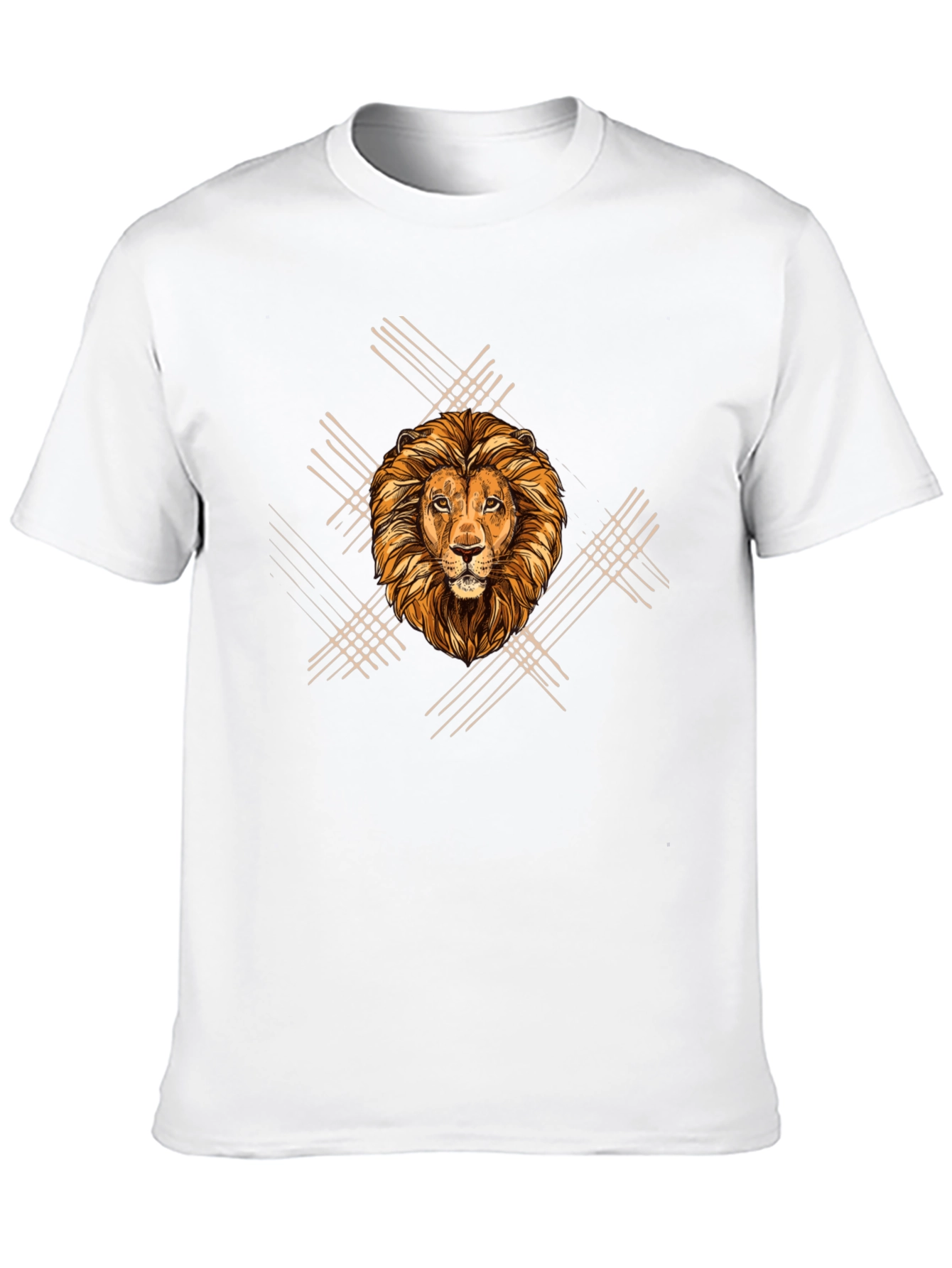 Lion Graphic Print Mens Black T-Shirt