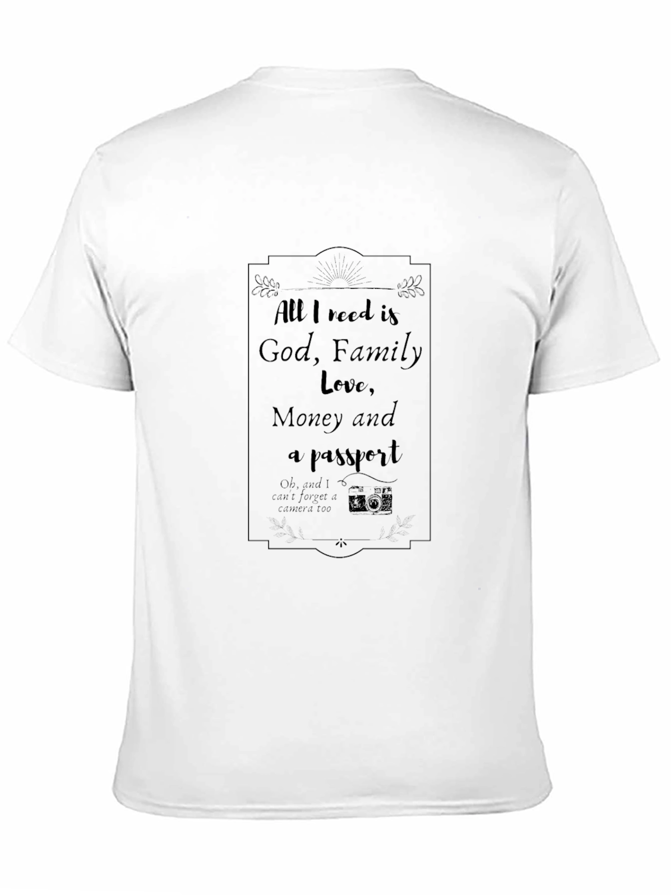 God Family Love Money & Passport T-Shirt
