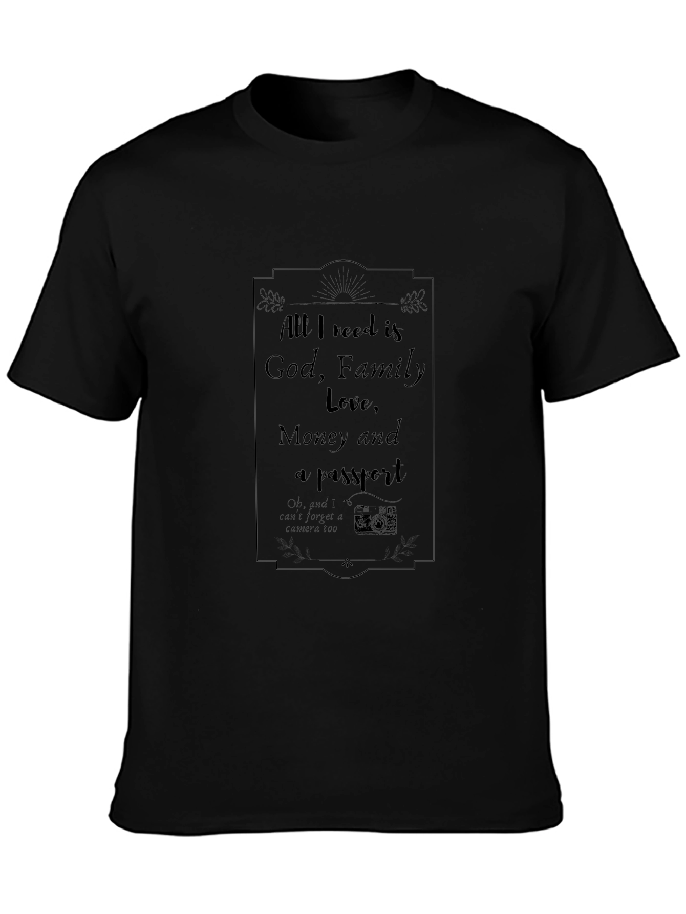 God Family Love Money & Passport T-Shirt