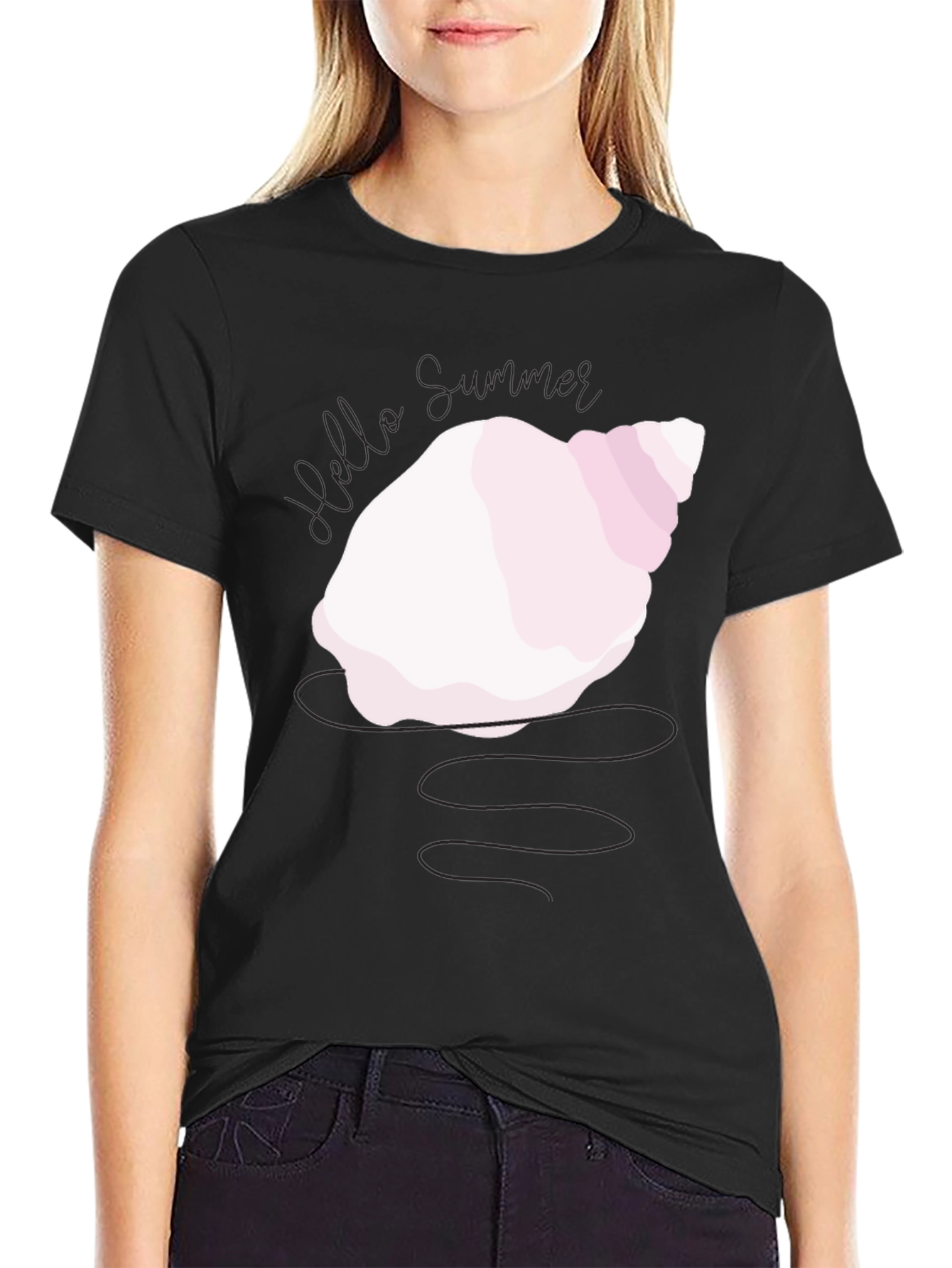 Hello Summer Seashell Graphic Tee