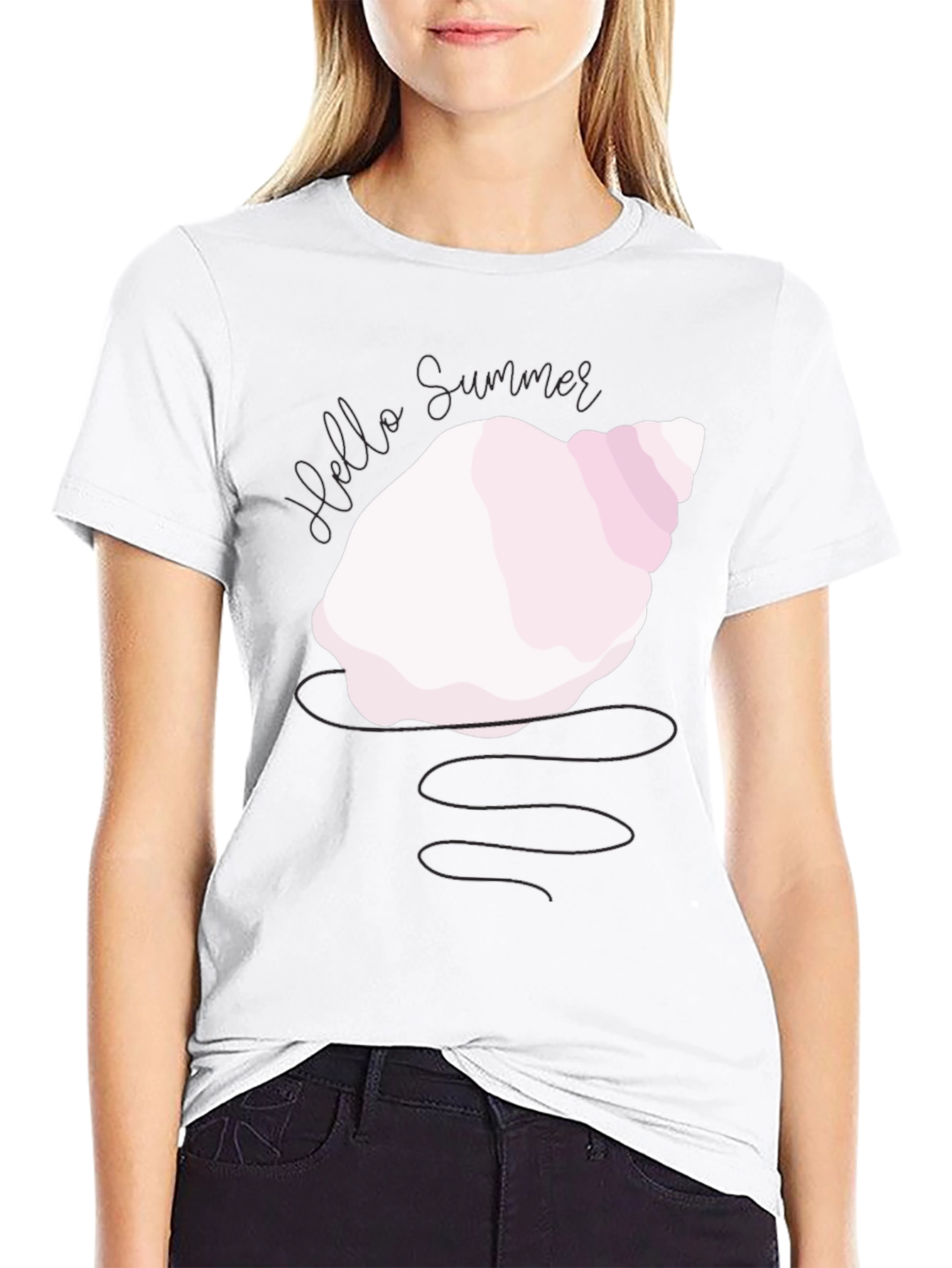 Hello Summer Seashell Graphic Tee
