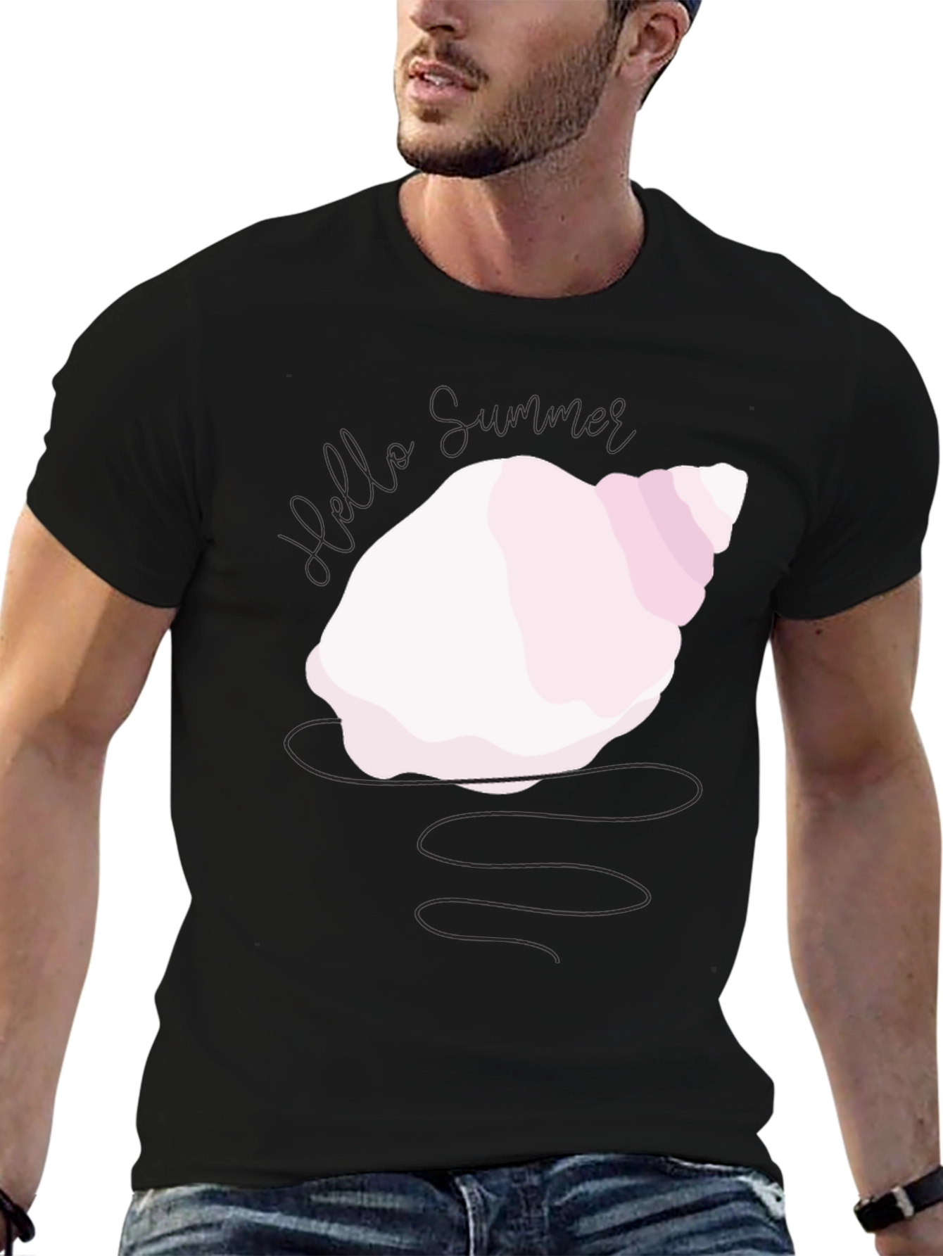 Hello Summer Seashell Graphic Tee