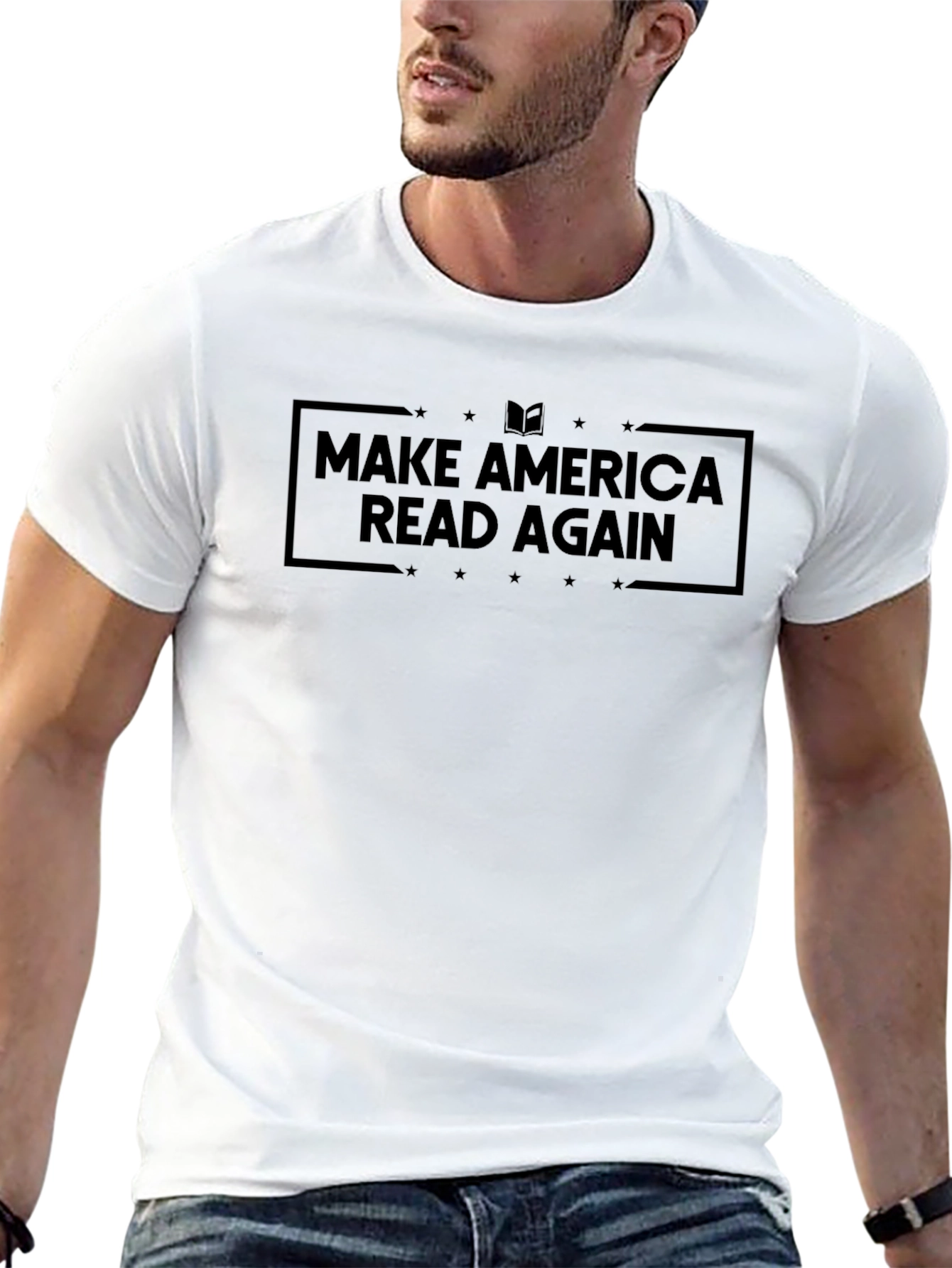 Make America Read Again Black Graphic Tee
