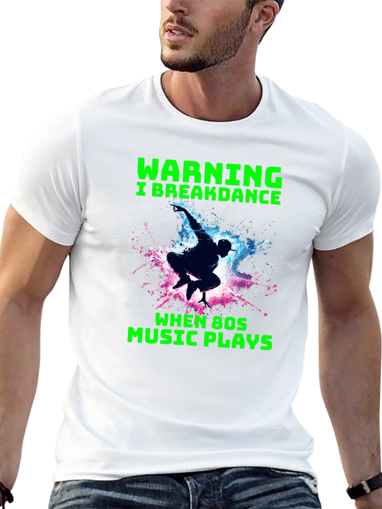 Breakdance 80s Music Graphic Tee