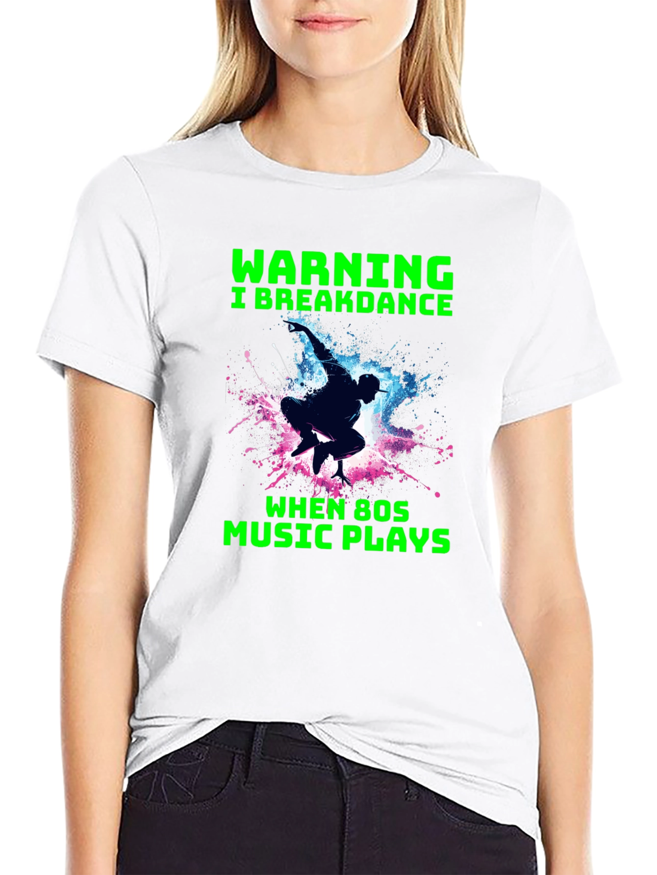 Breakdance 80s Music Graphic Tee