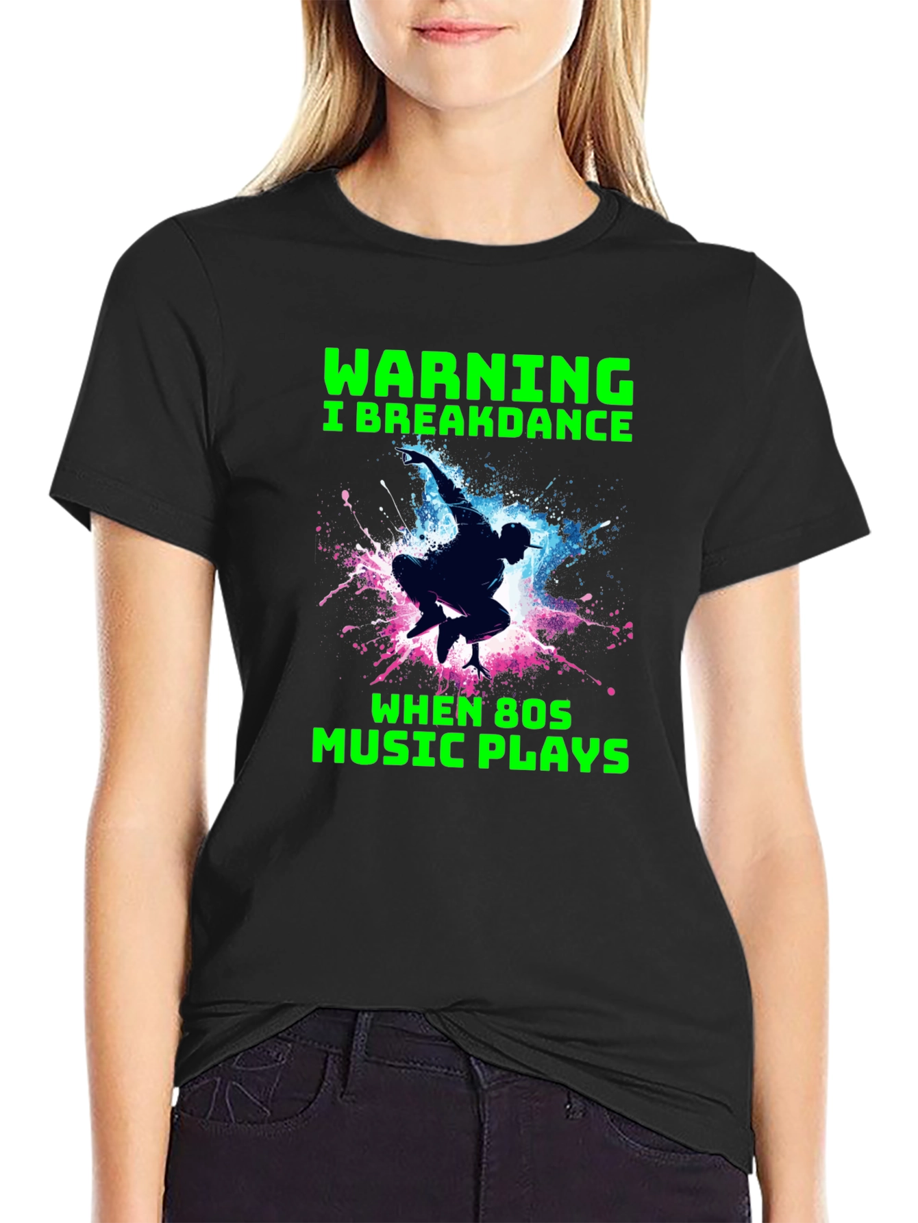 Breakdance 80s Music Graphic Tee