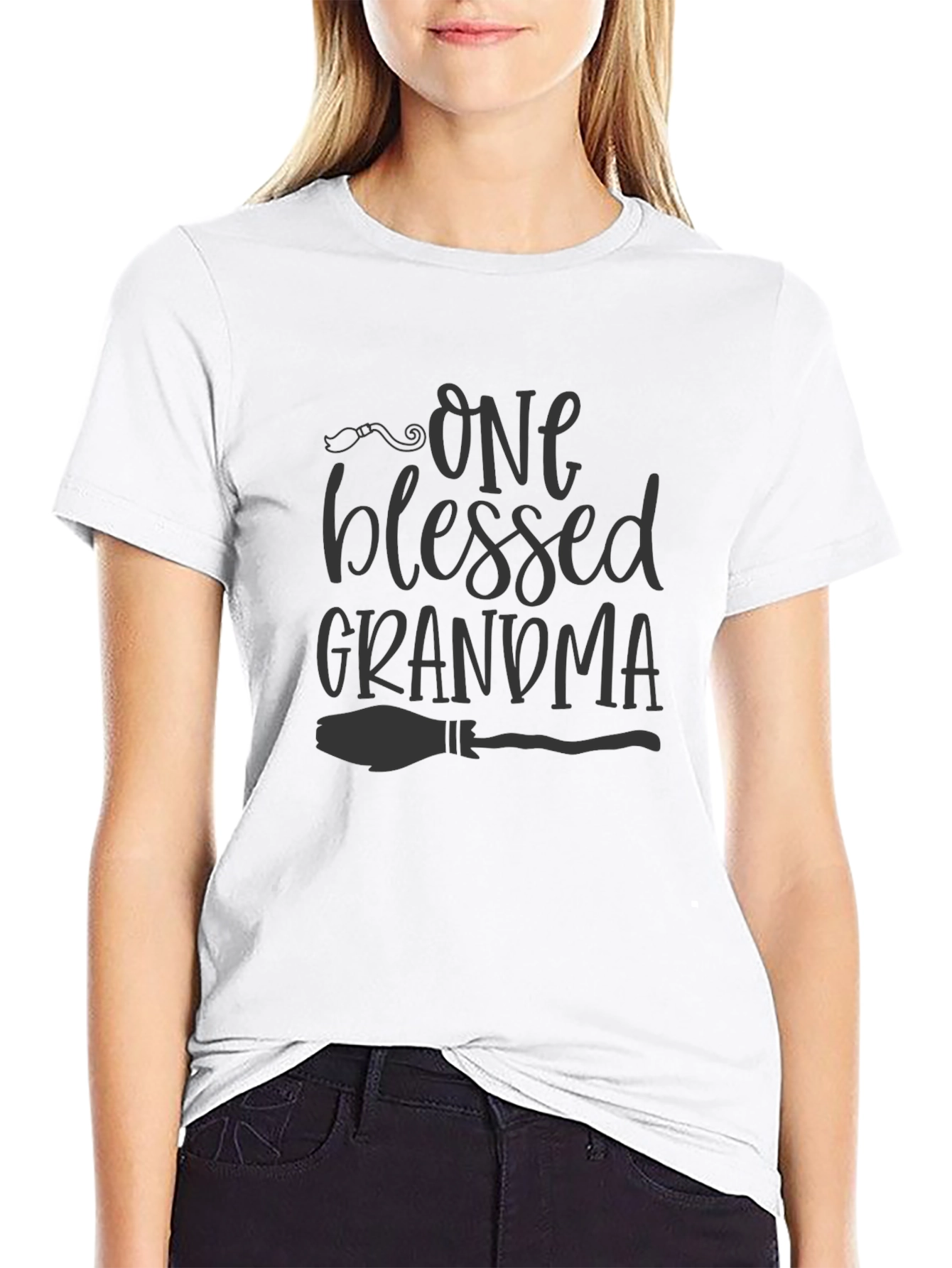 One Blessed Grandma T-Shirt - Cute Witchy Design