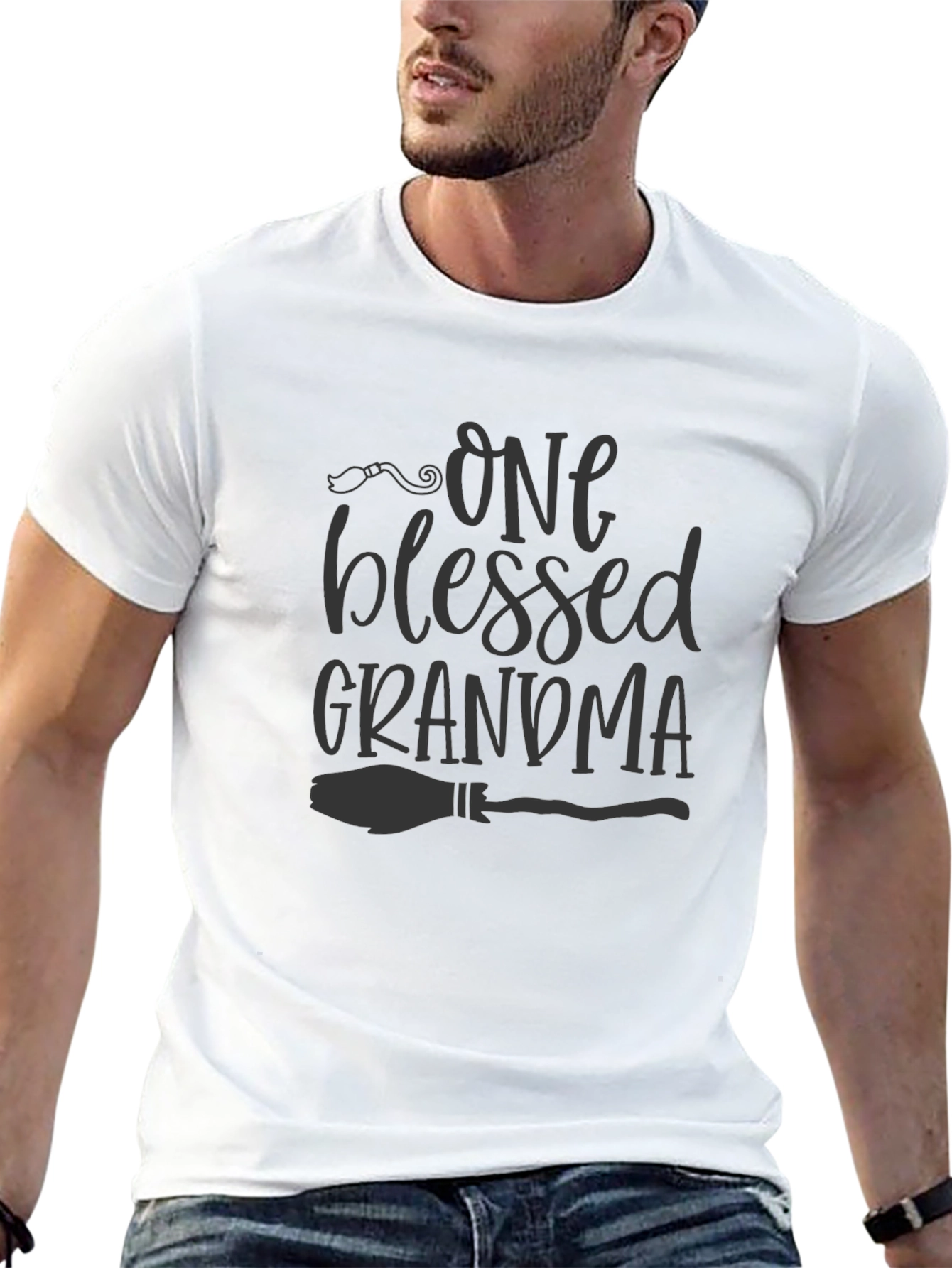 One Blessed Grandma T-Shirt - Cute Witchy Design