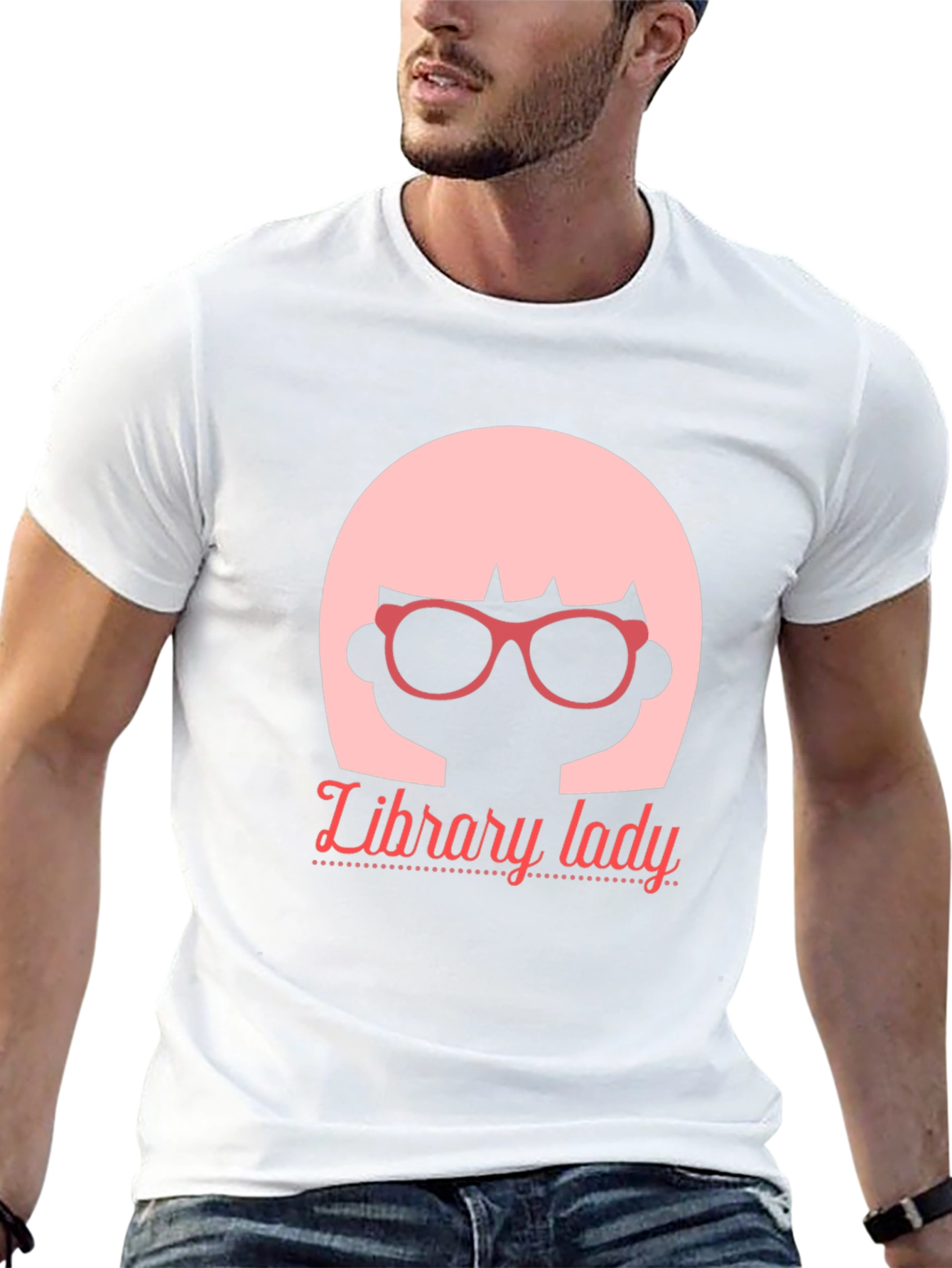 Library Lady Graphic T-Shirt - Unique Design