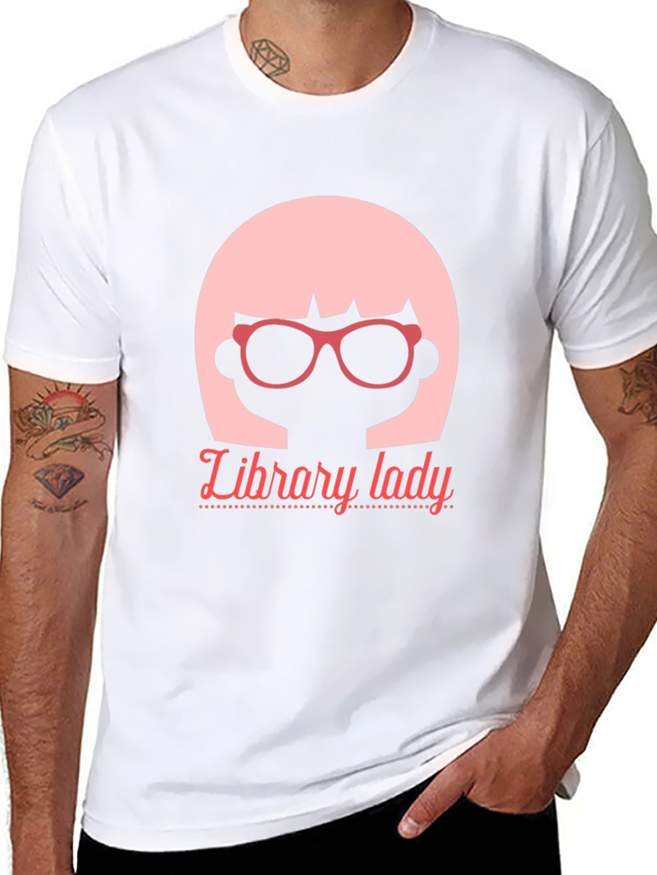 Library Lady Graphic T-Shirt - Unique Design