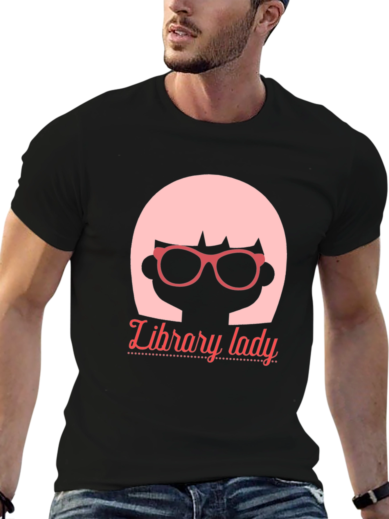 Library Lady Graphic T-Shirt - Unique Design