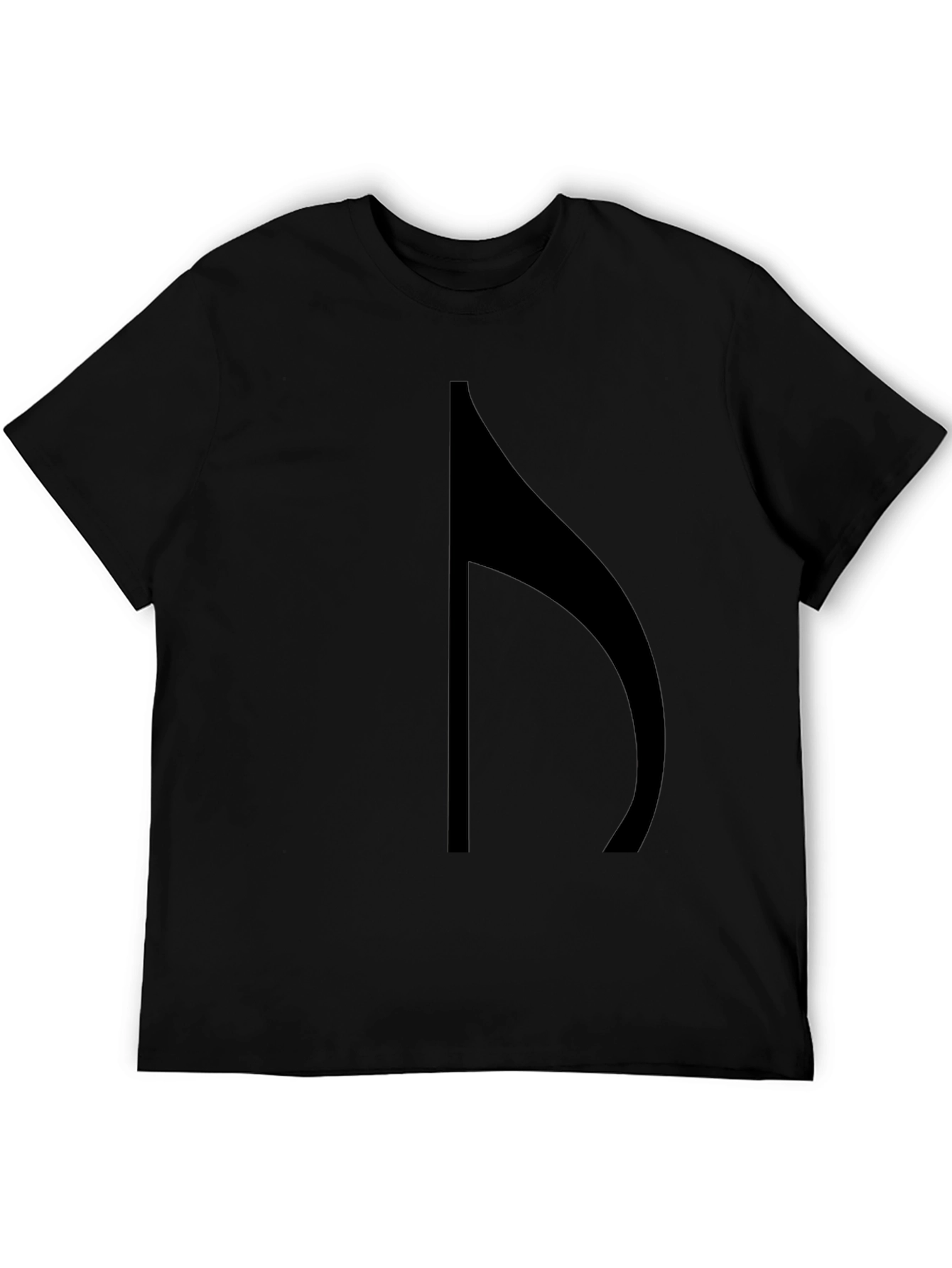 Minimalist Black T-Shirt with Music Note