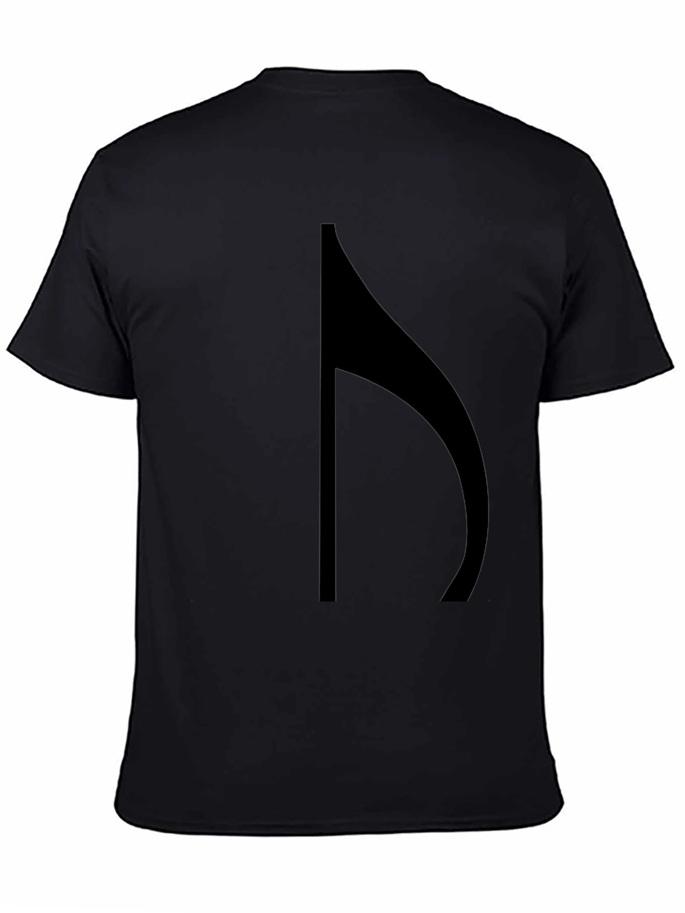 Minimalist Black T-Shirt with Music Note