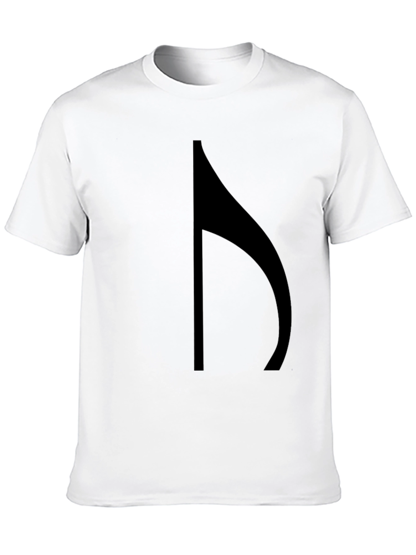 Minimalist Black T-Shirt with Music Note