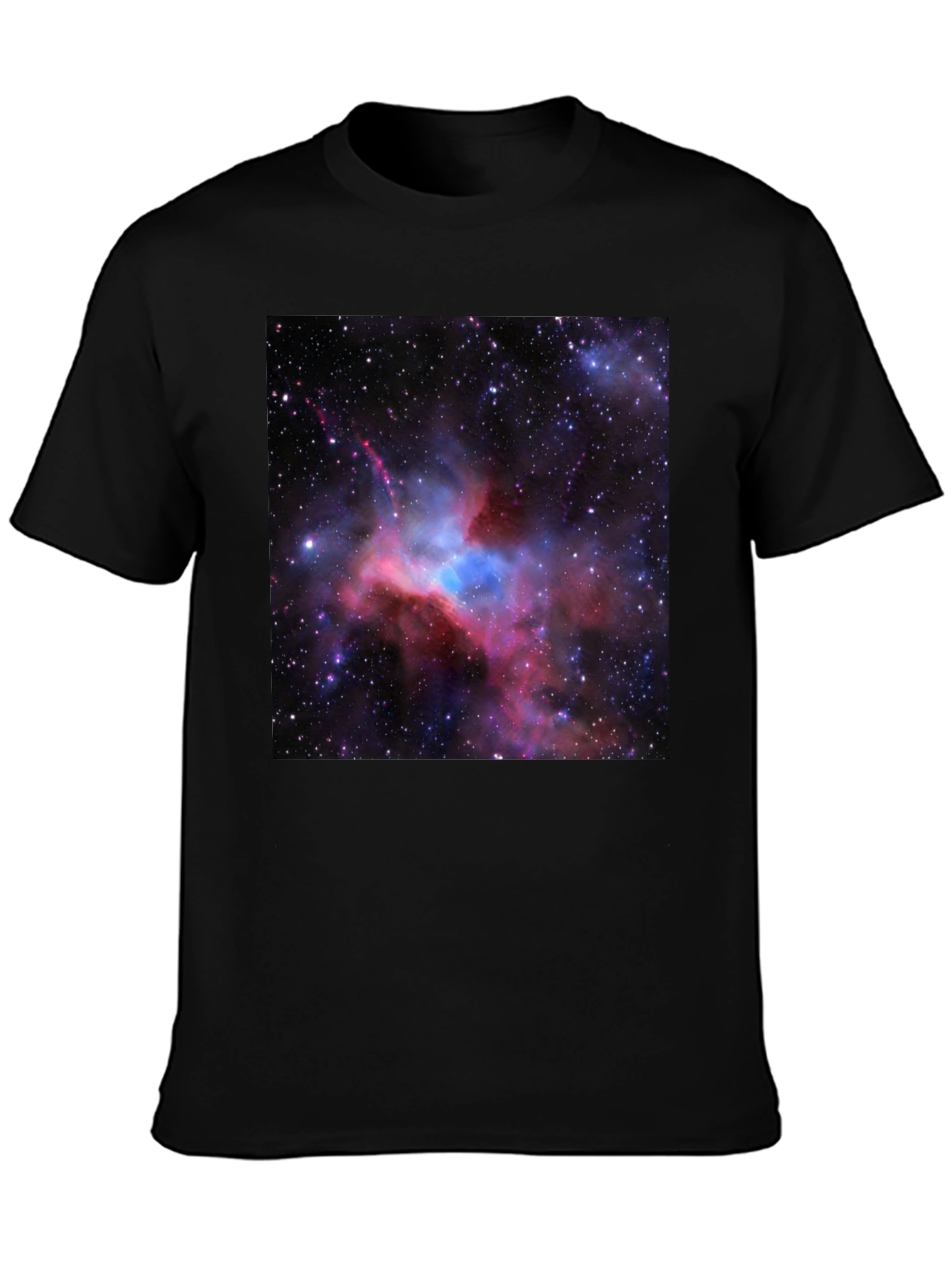 Nebula Graphic Print Black T-Shirt