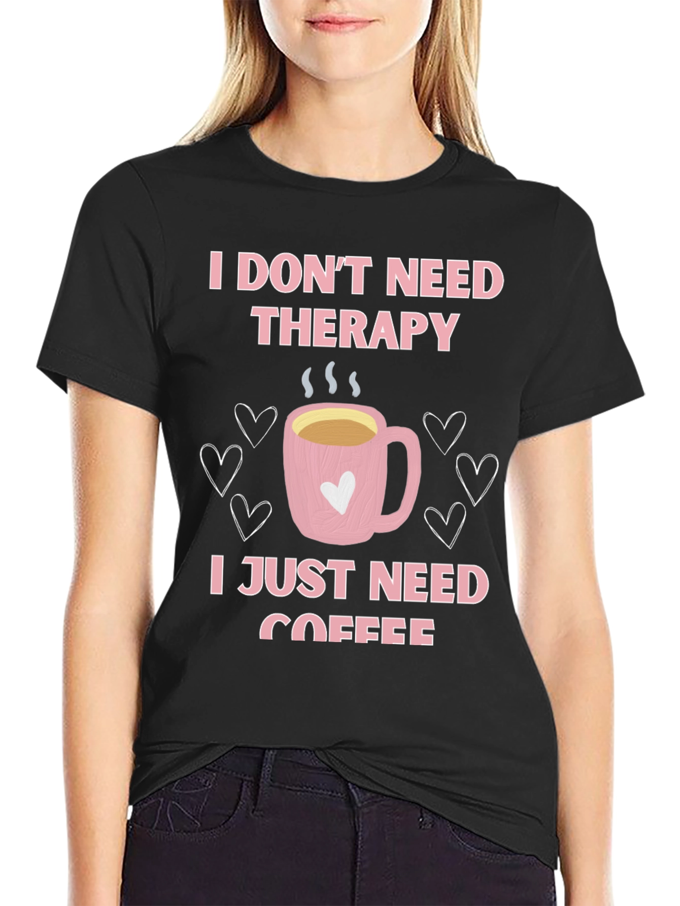 Therapy Coffee Graphic T-Shirt