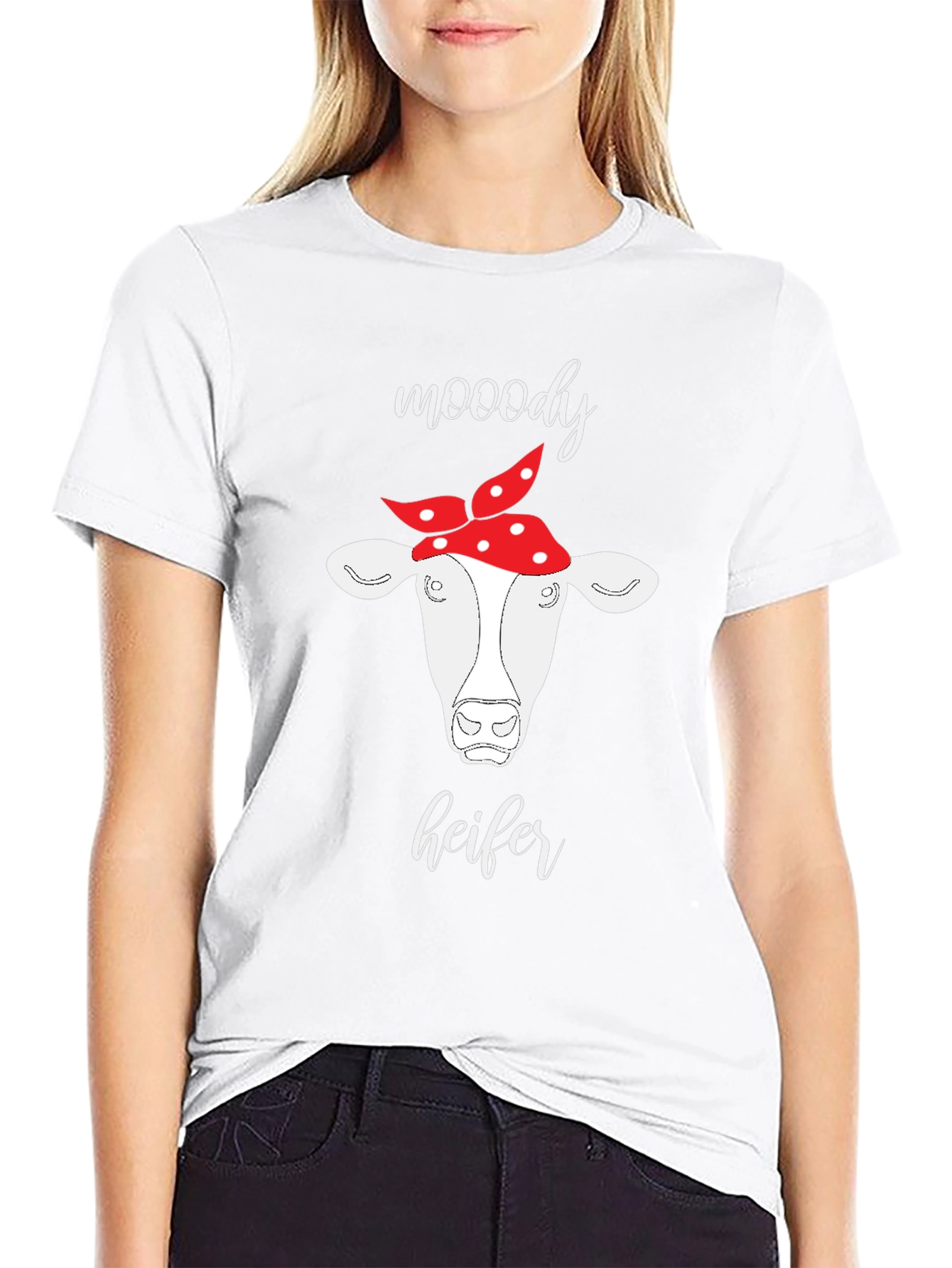 Moody Heifer Graphic T-Shirt
