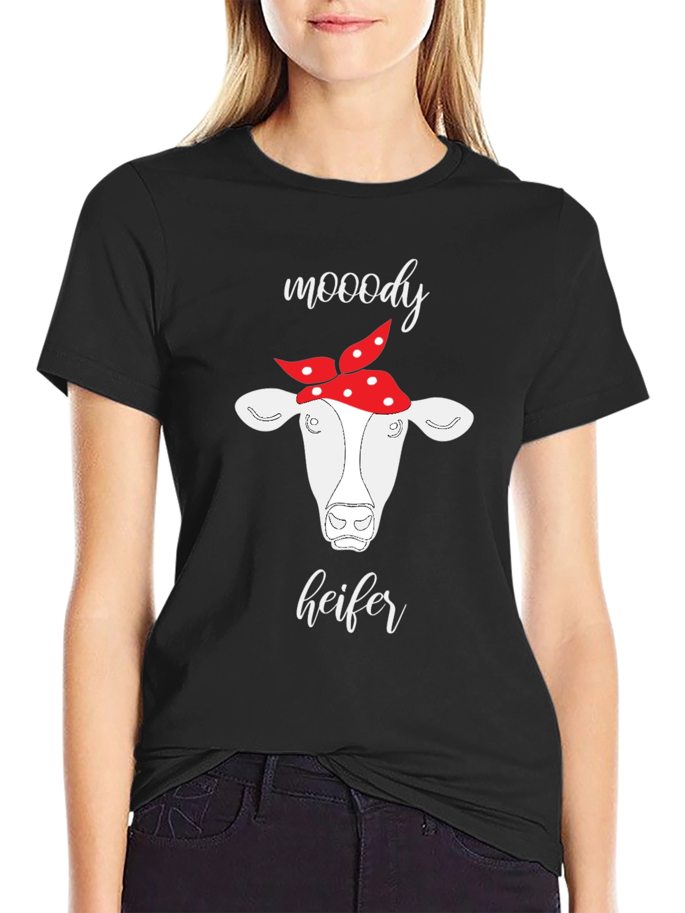 Moody Heifer Graphic T-Shirt