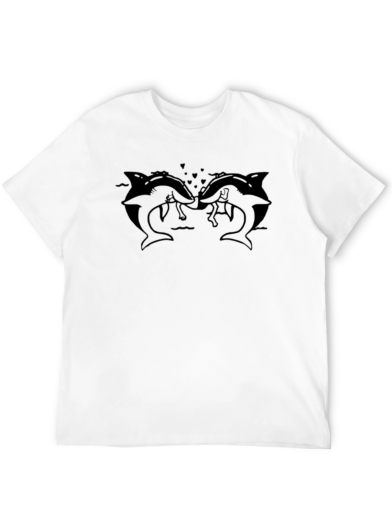 Shark Love T-Shirt - Mens Graphic Tee - Black