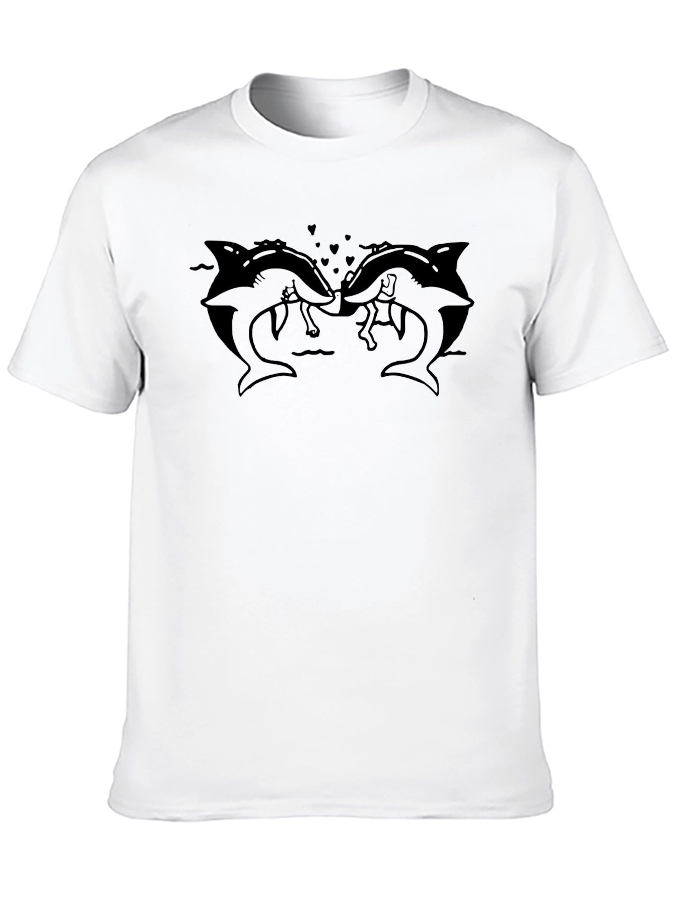 Shark Love T-Shirt - Mens Graphic Tee - Black