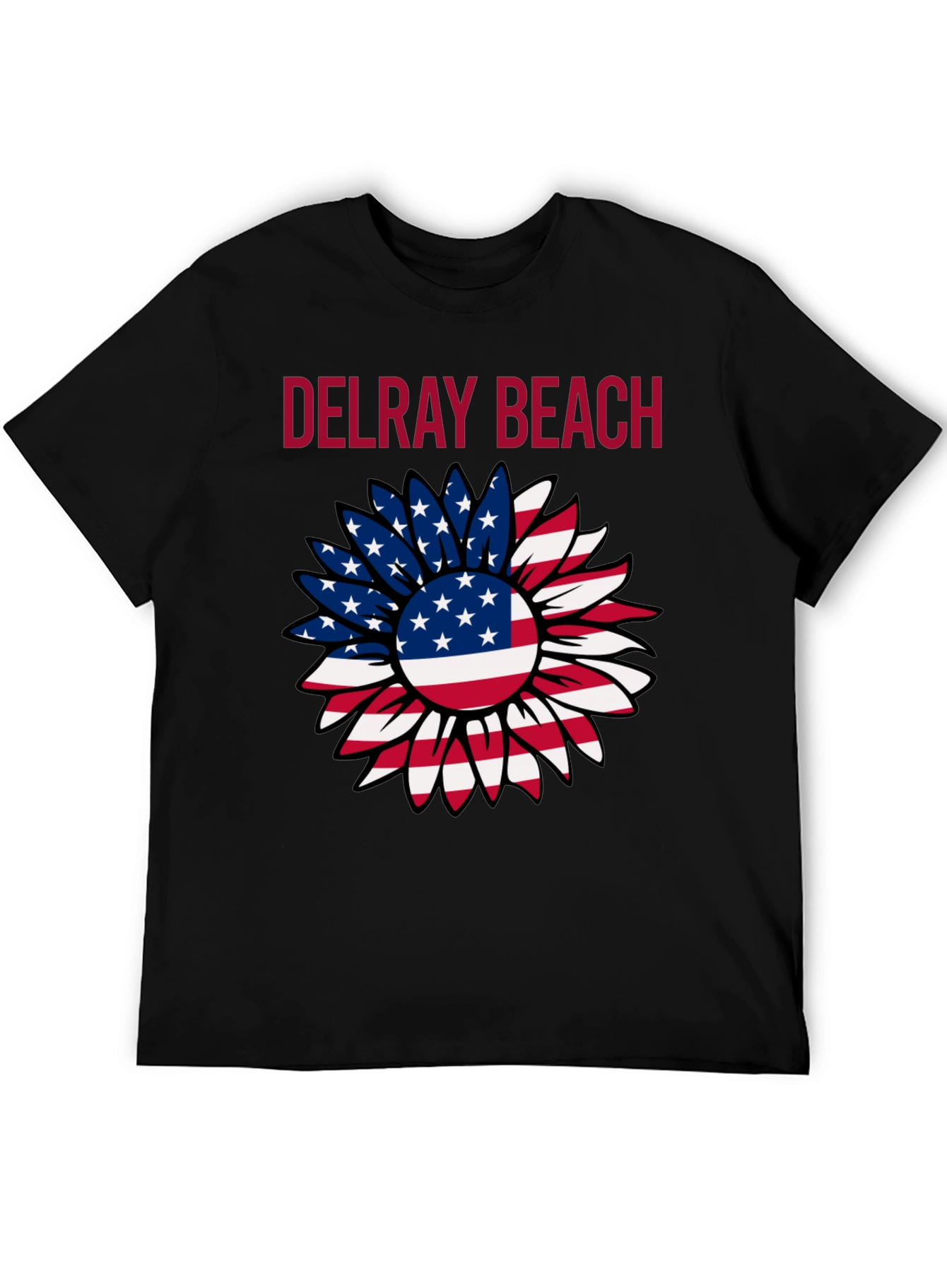Delray Beach Patriotic Sunflower Graphic Tee
