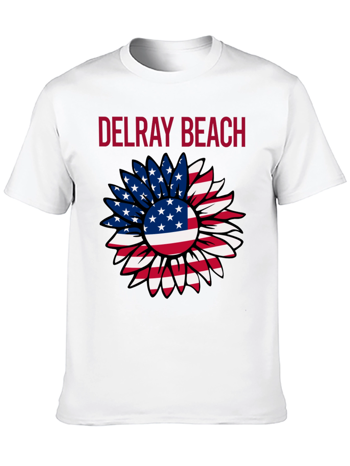 Delray Beach Patriotic Sunflower Graphic Tee