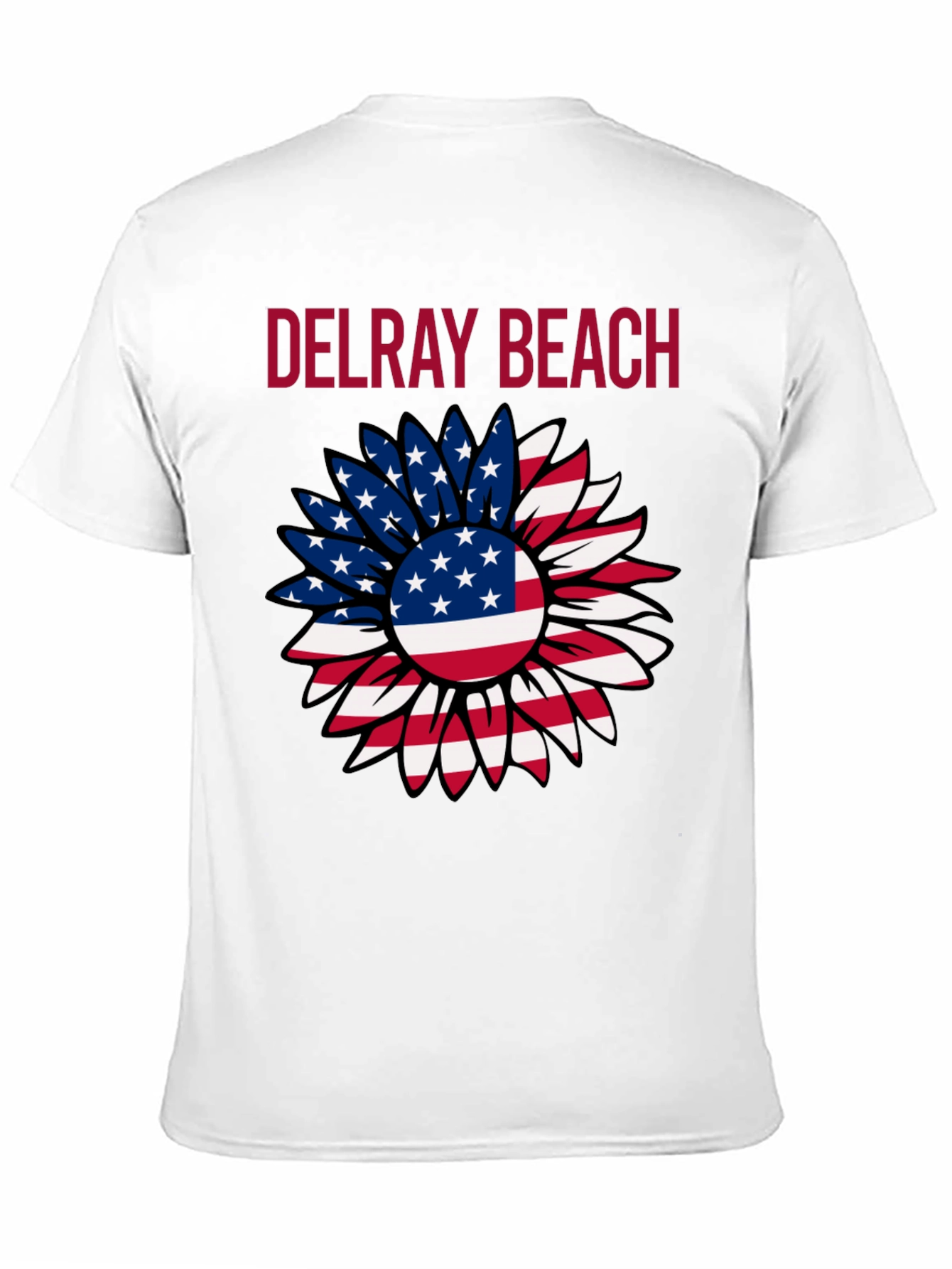 Delray Beach Patriotic Sunflower Graphic Tee