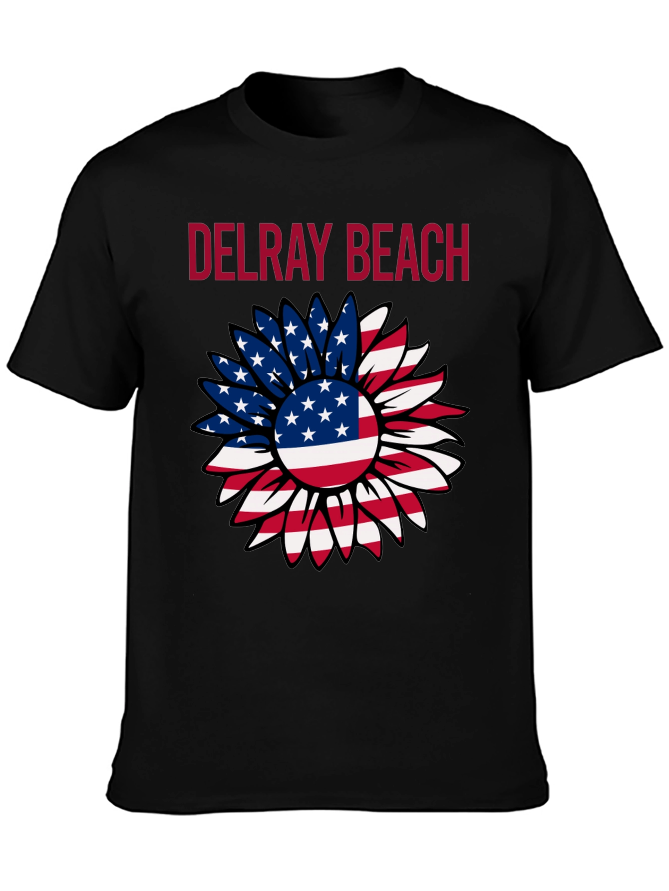 Delray Beach Patriotic Sunflower Graphic Tee