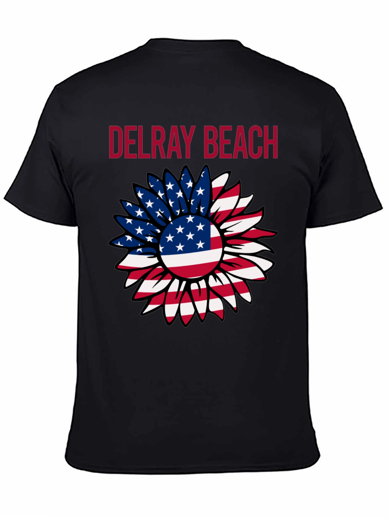 Delray Beach Patriotic Sunflower Graphic Tee