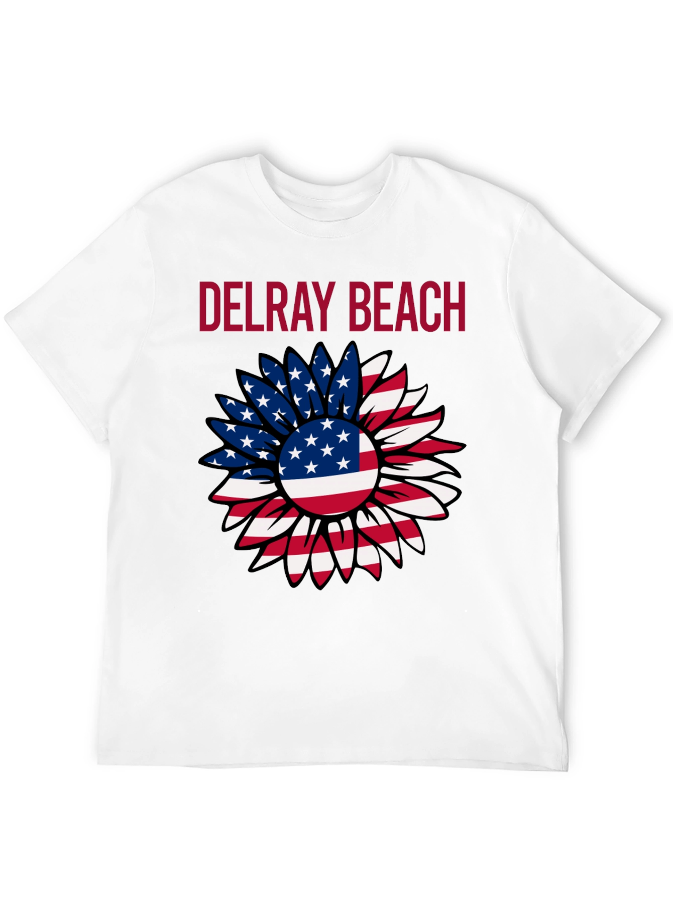 Delray Beach Patriotic Sunflower Graphic Tee