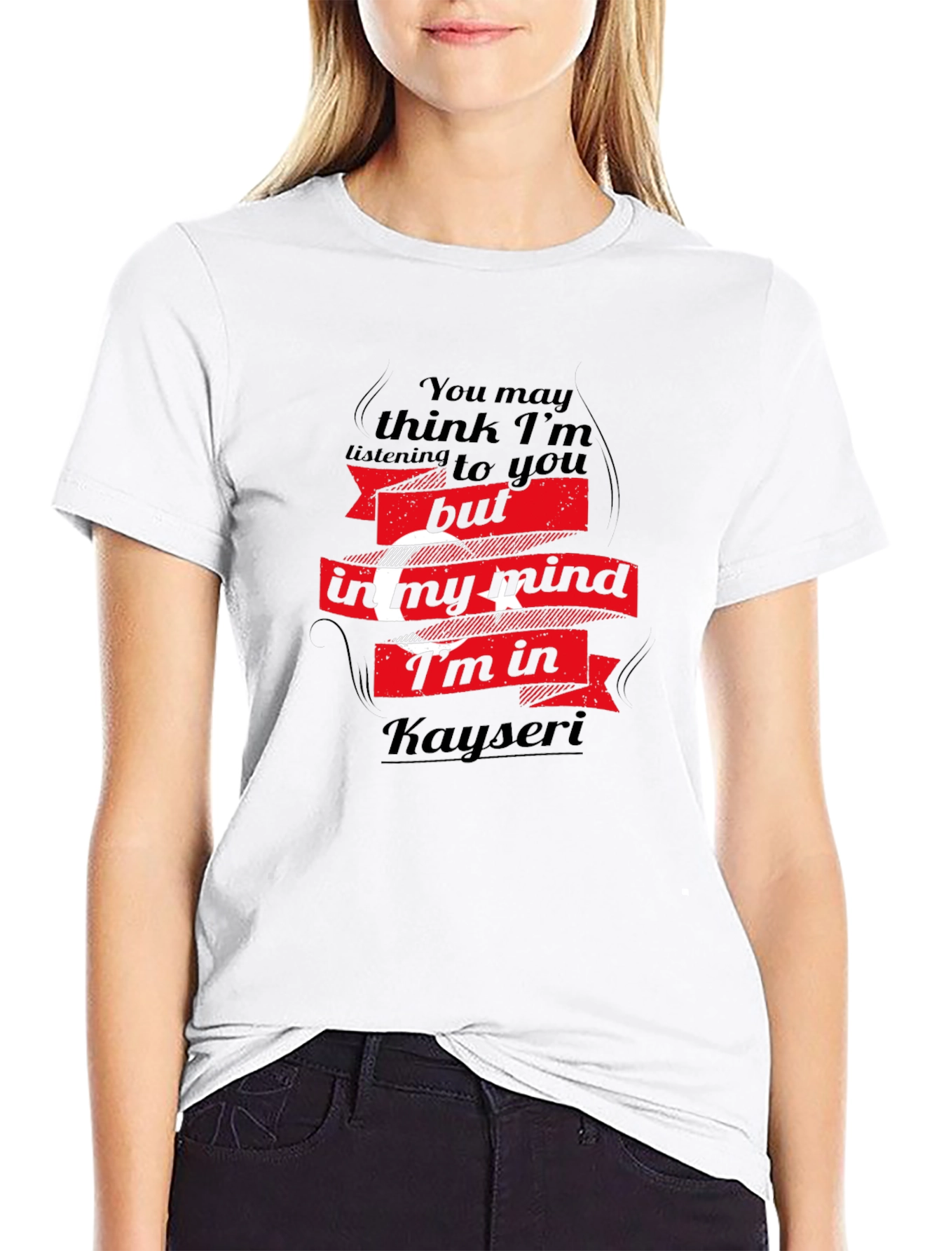 Kayseri Mind T-Shirt - Black Crew Neck