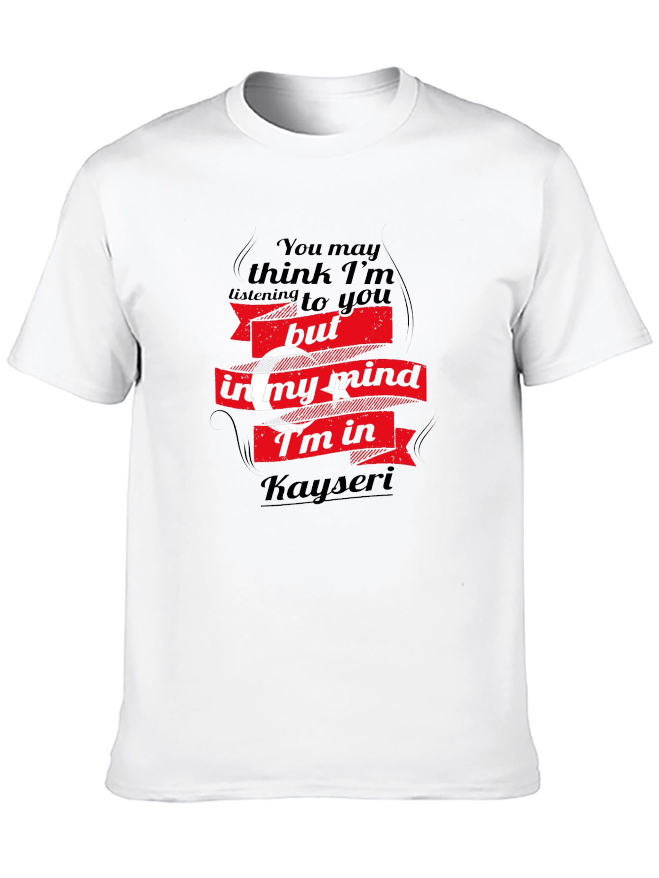 Kayseri Mind T-Shirt - Black Crew Neck