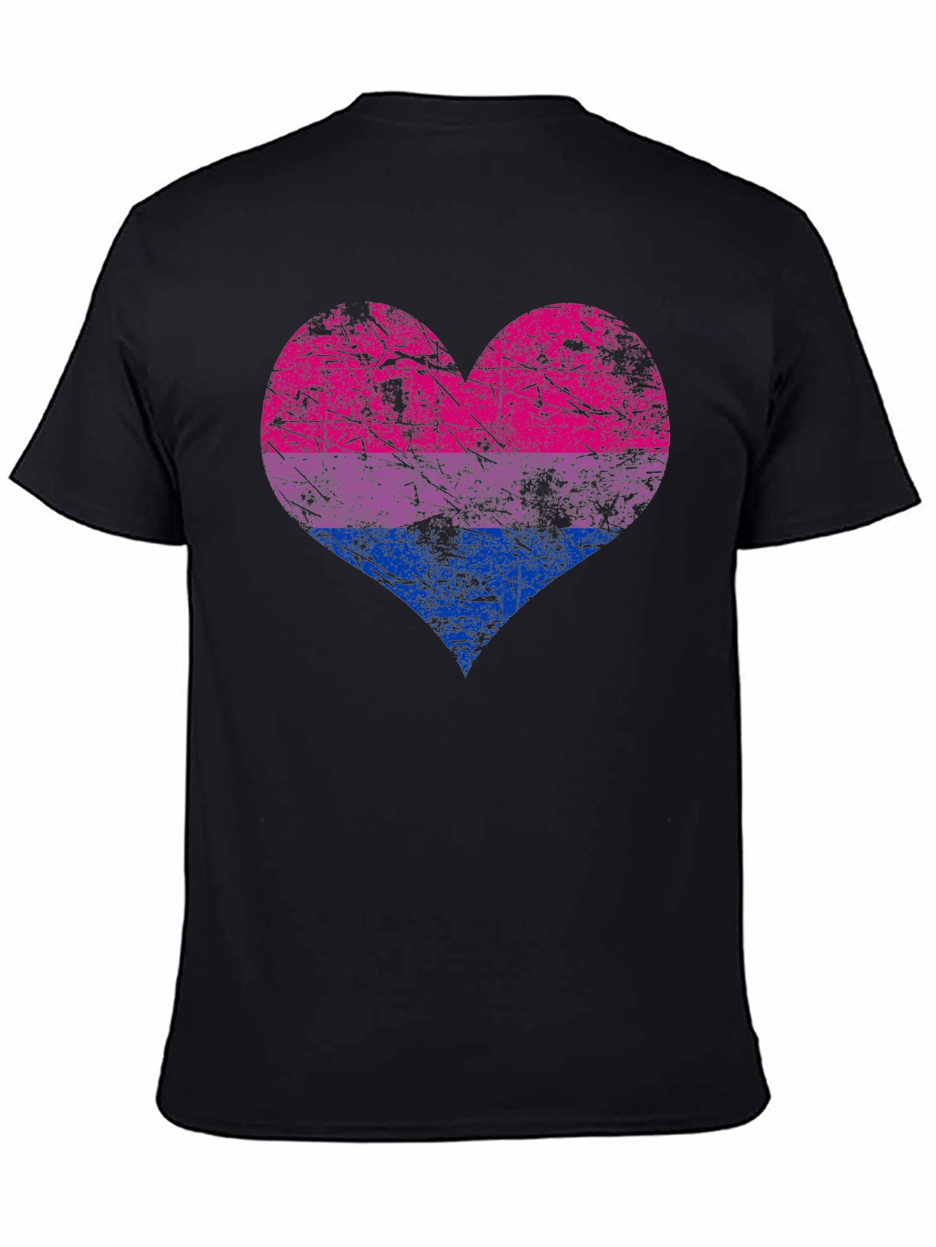 Bisexual Pride Heart Graphic T-Shirt