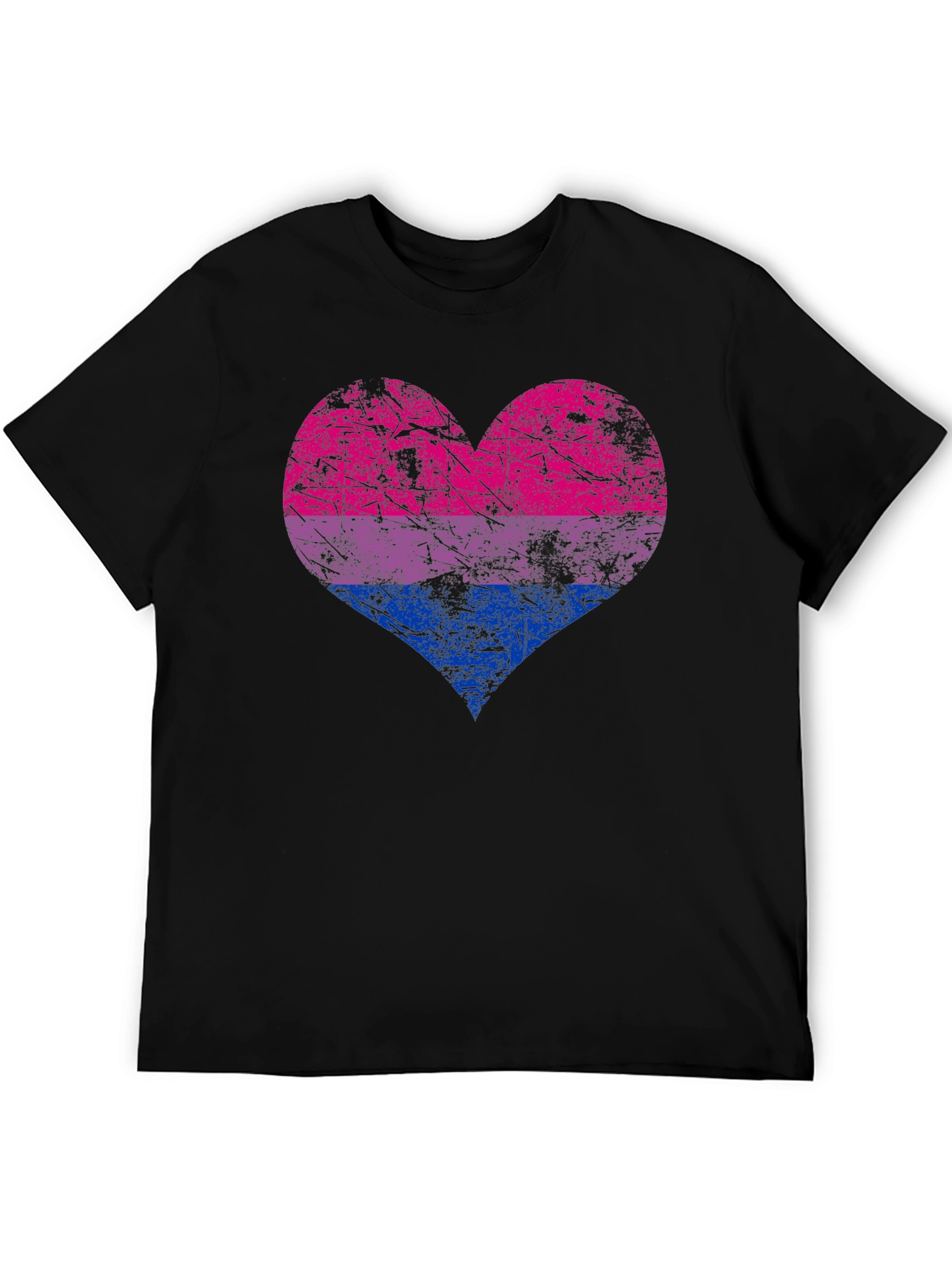 Bisexual Pride Heart Graphic T-Shirt