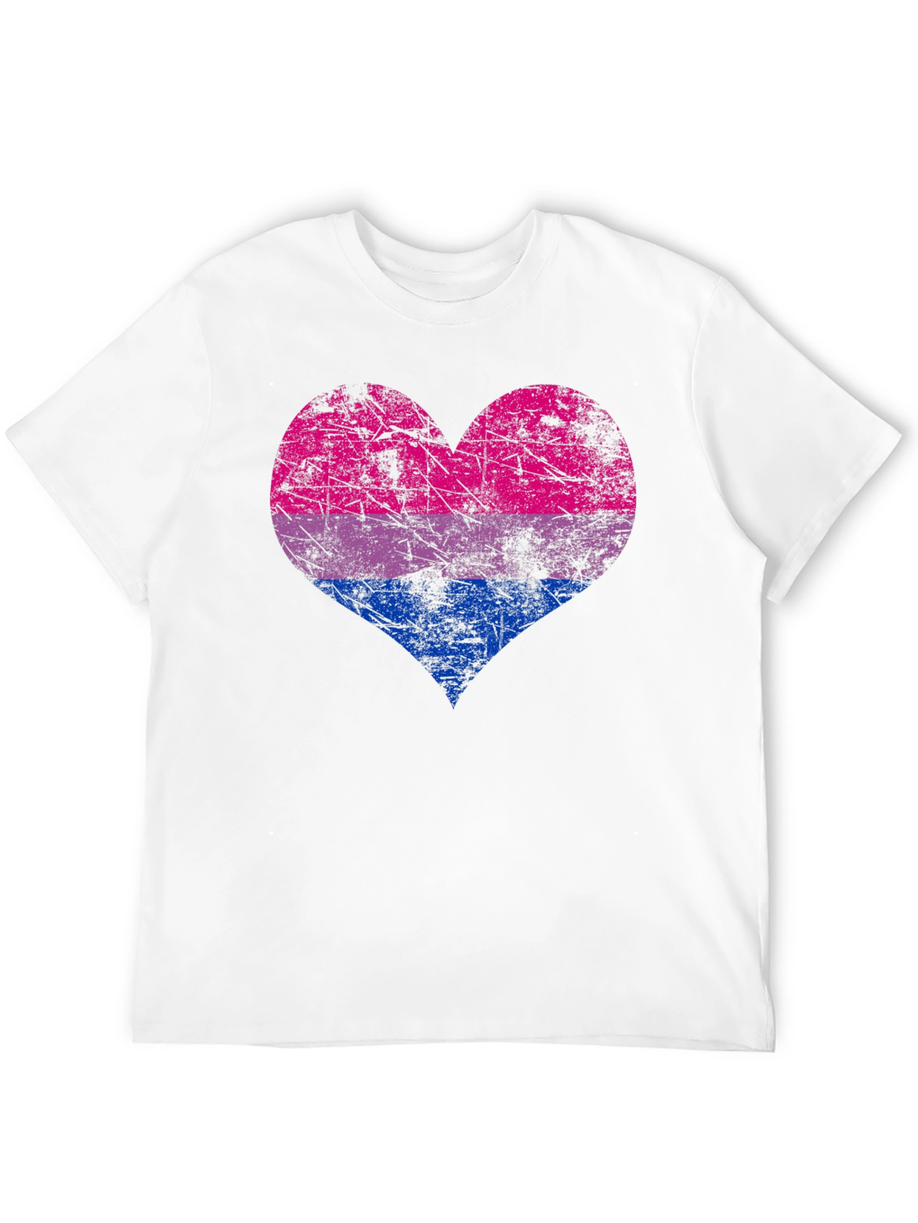 Bisexual Pride Heart Graphic T-Shirt