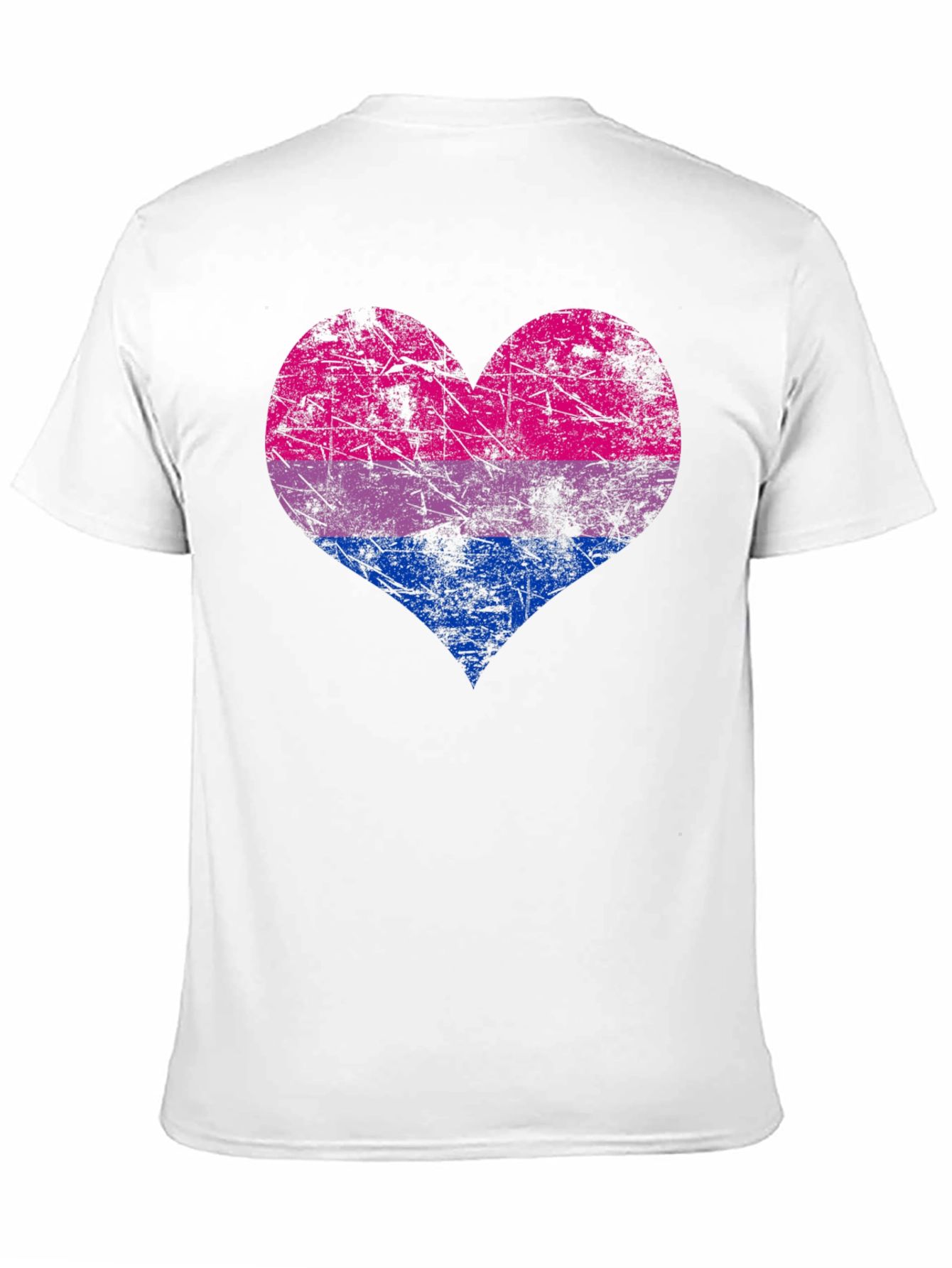 Bisexual Pride Heart Graphic T-Shirt