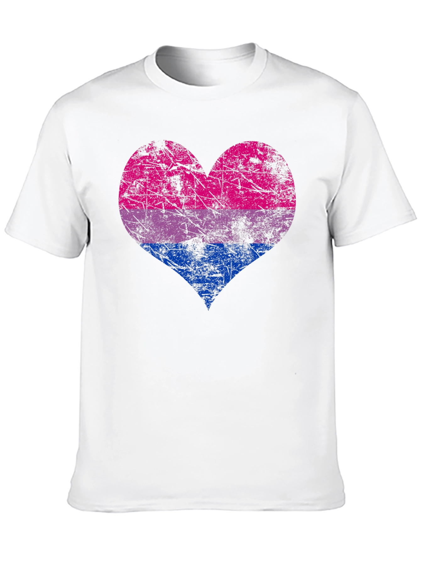 Bisexual Pride Heart Graphic T-Shirt