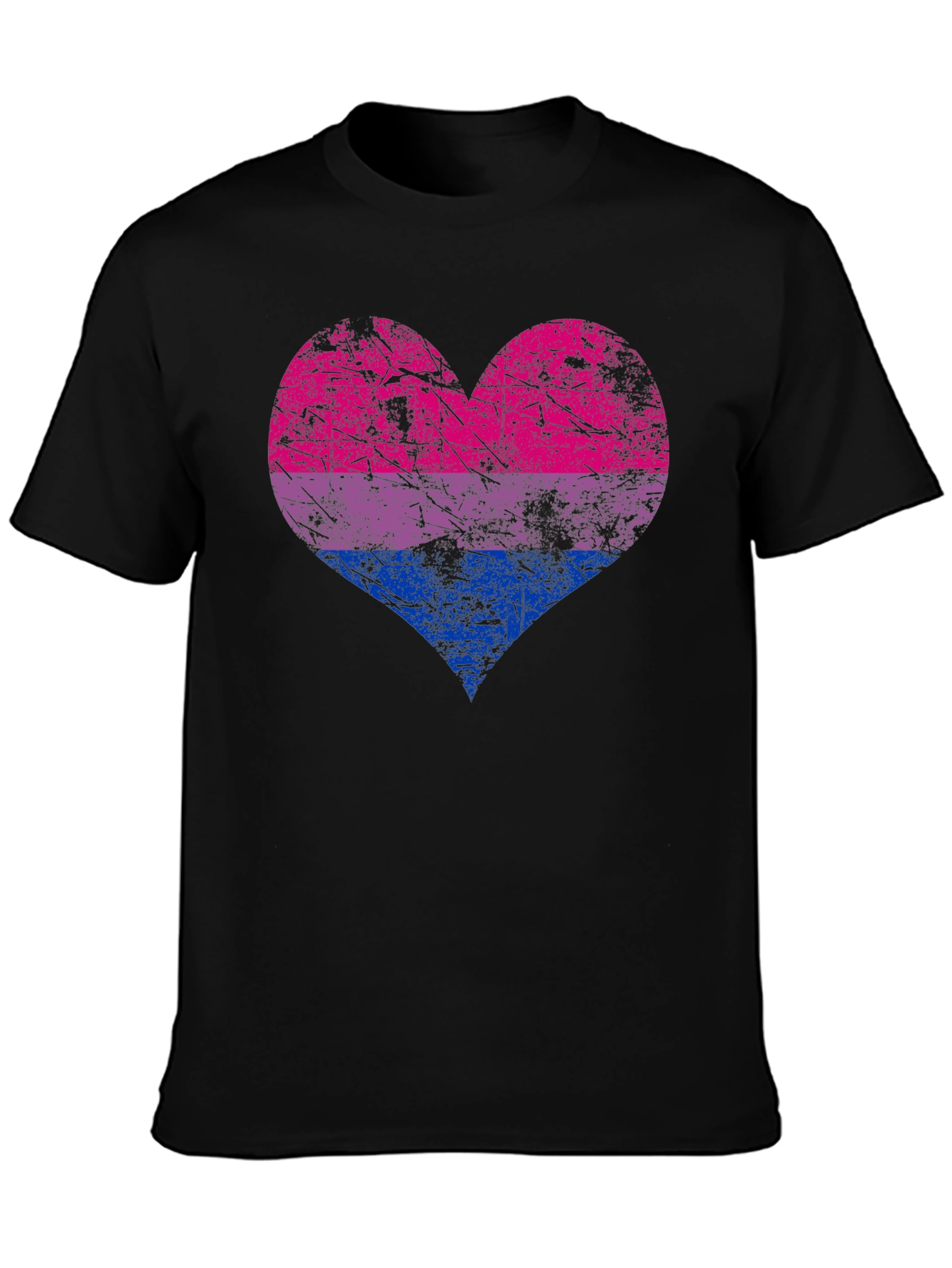 Bisexual Pride Heart Graphic T-Shirt