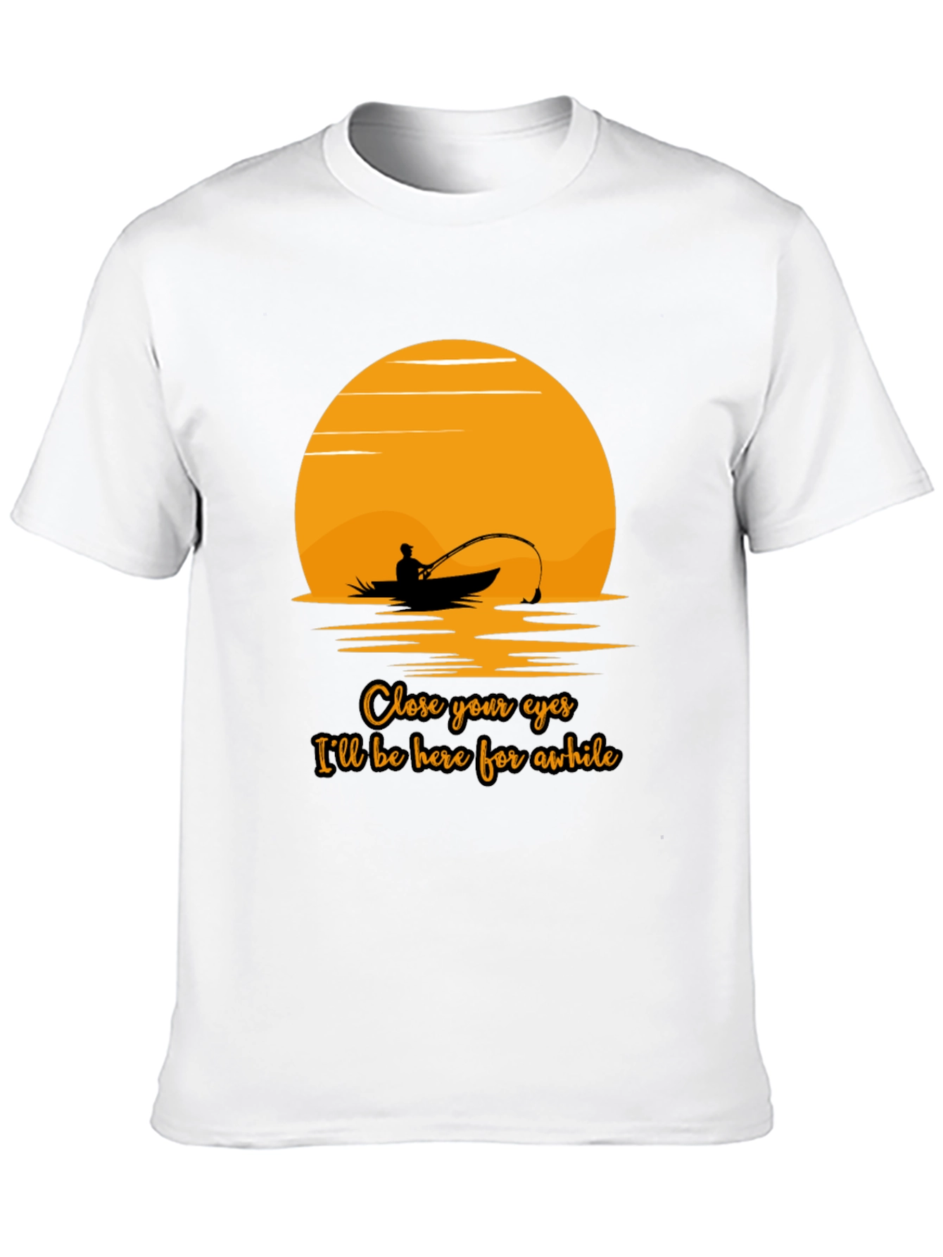 Fishing Sunset Graphic Tee - Close Your Eyes Design