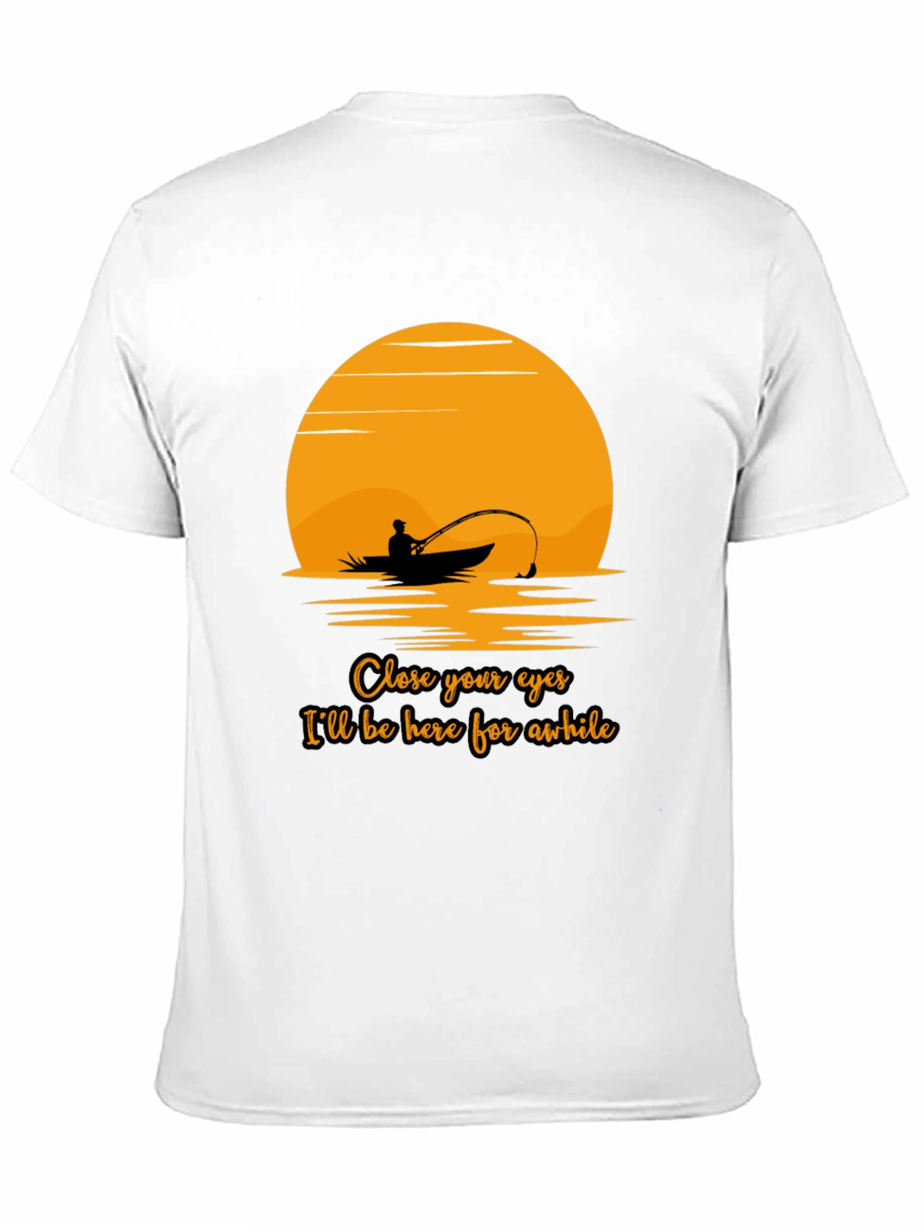 Fishing Sunset Graphic Tee - Close Your Eyes Design